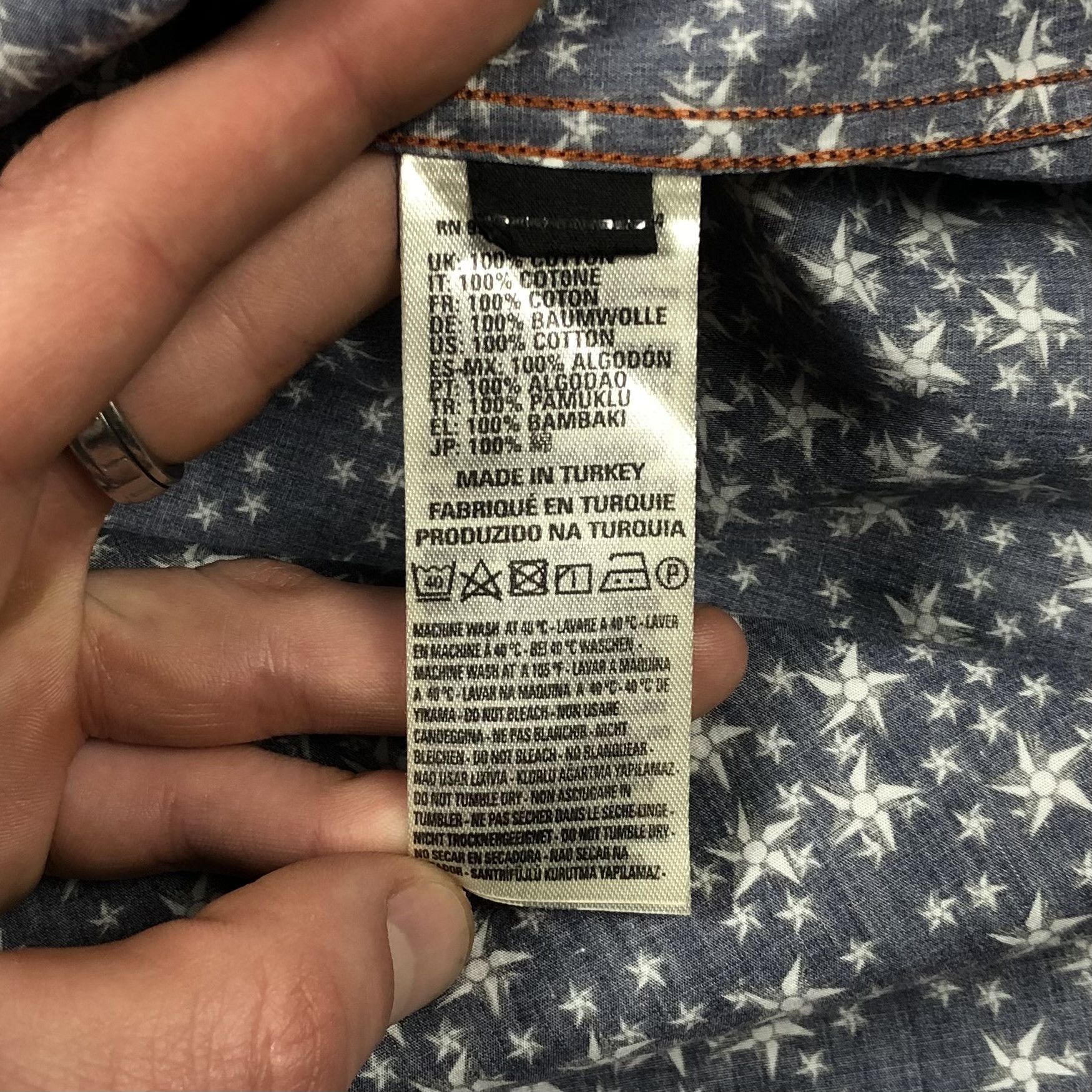 Diesel Diesel Pinwheel Star Pattern Button-up Shirt Size US XL / EU 56 / 4 - 14 Thumbnail