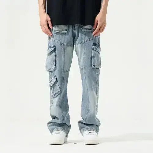 Jean VIBE Opium Cargo Baggy Flared Denim Jeans Size US 32 / EU 48 - 1 Thumbnail