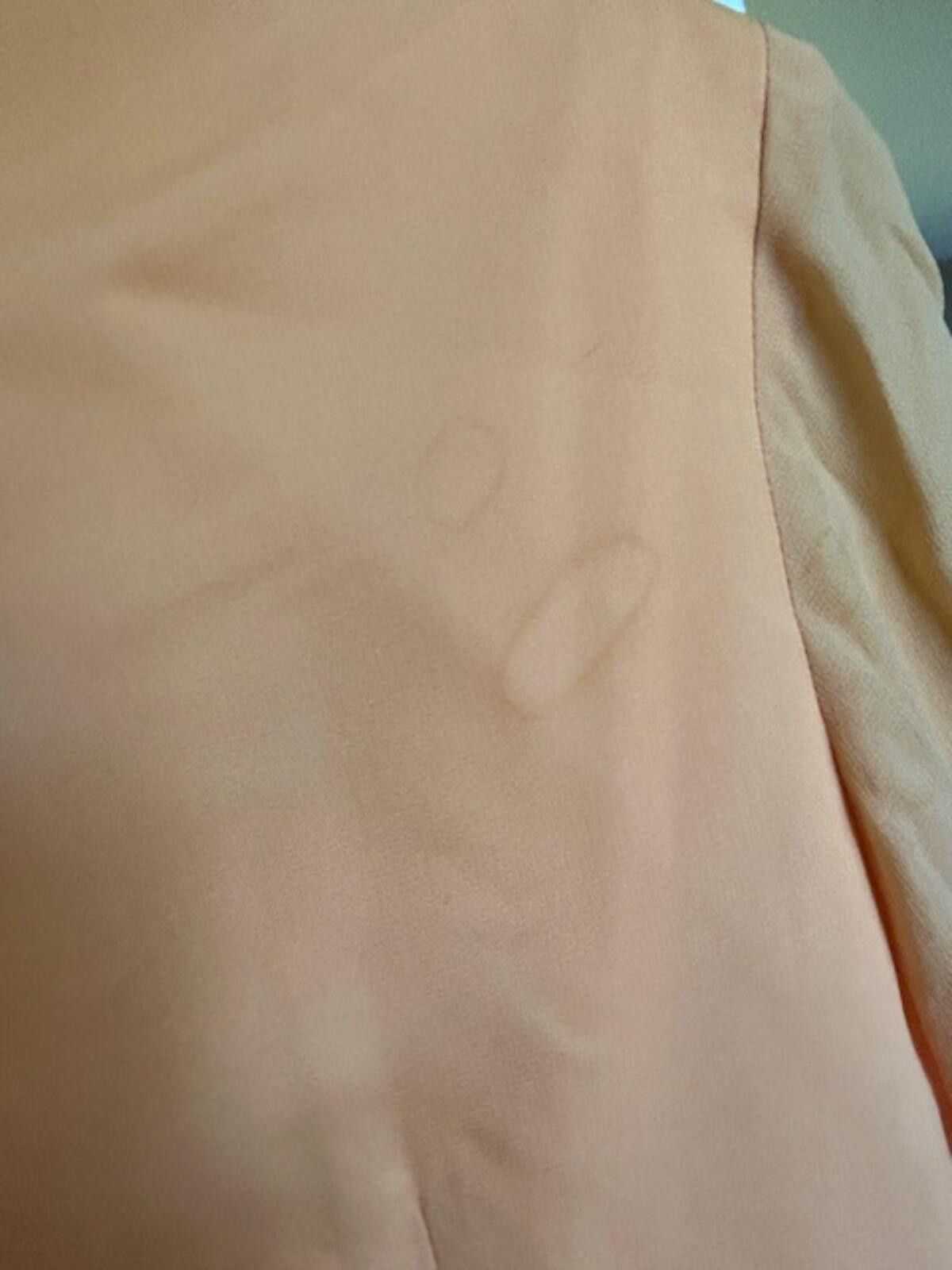 Unknown London Vtg Sylvia Ava Peach Long Sleeve Dress Pearl Embellishments Size ONE SIZE - 5 Thumbnail