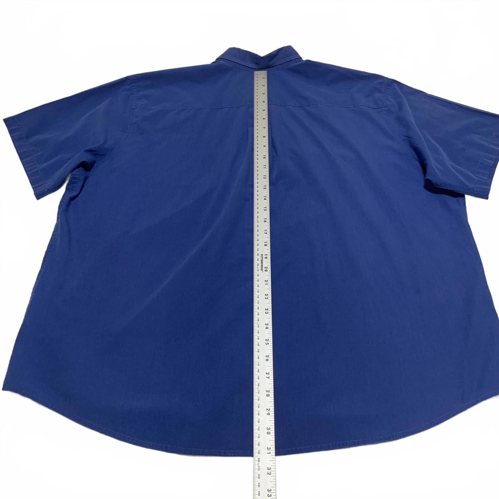Basic Editions Basic Edition Men's 2XL Blue Short Sleeve Button-Up Shirt Size US XXL / EU 58 / 5 - 4 Thumbnail