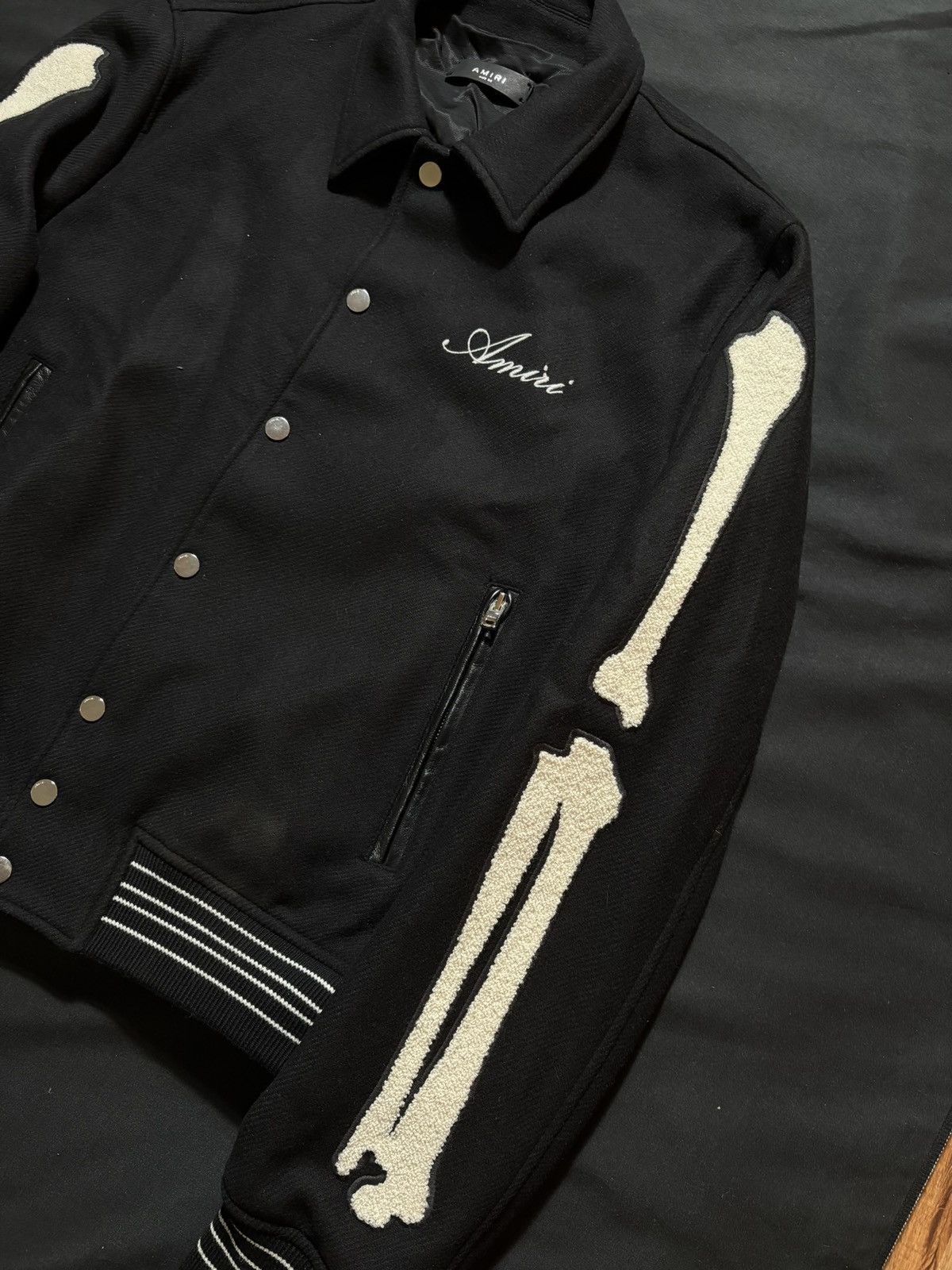 Amiri Amiri Bones Varsity Jacket - Size 54 Size US L / EU 52-54 / 3 - 2 Thumbnail