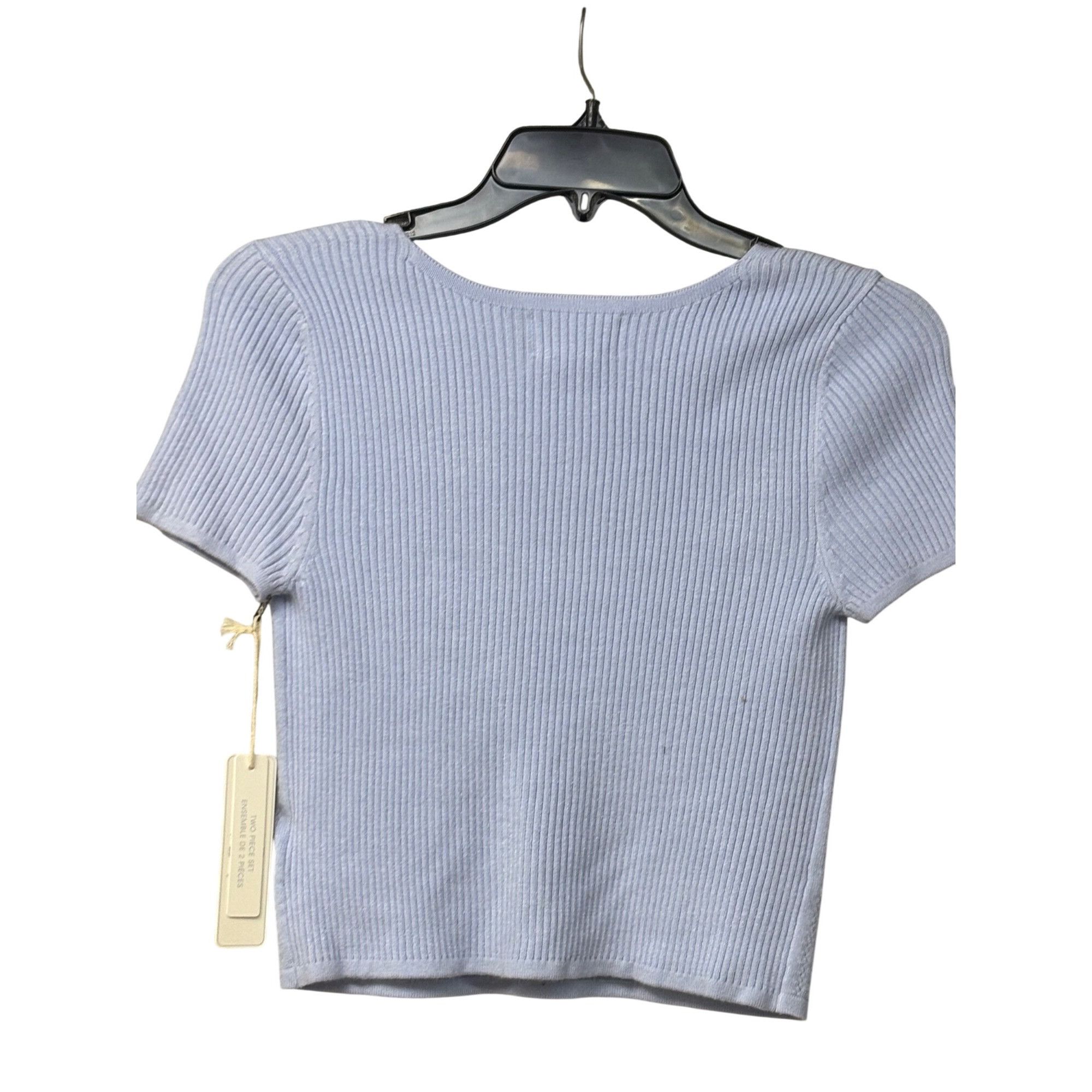 Other The Prairie "Coquette" Baby blue Short Sleeve Cropped Sweate Size L / US 10 / IT 46 - 12 Thumbnail