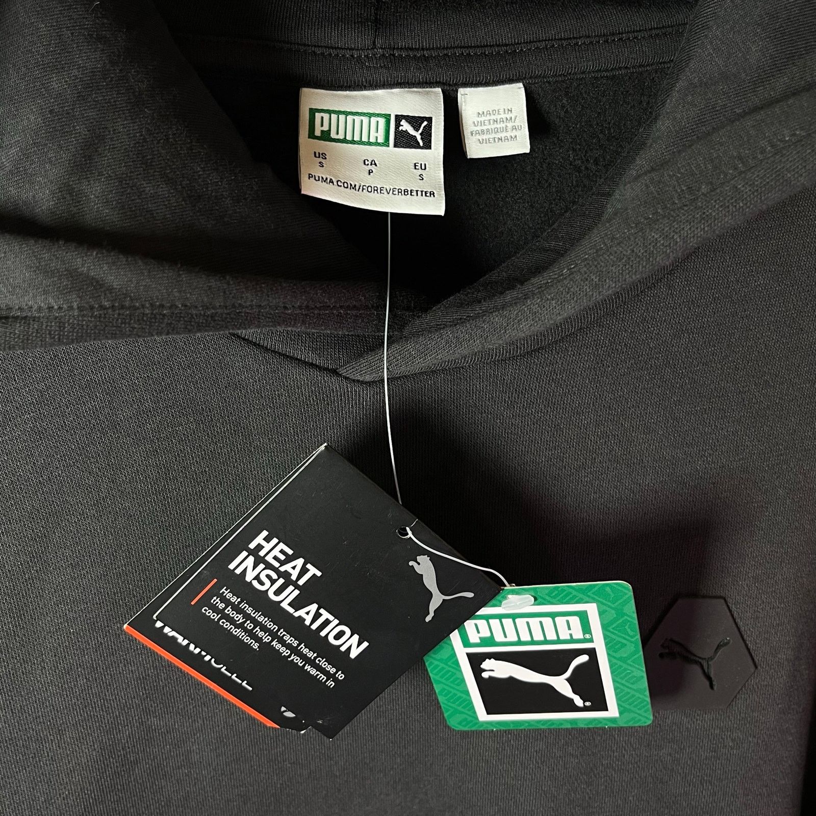 Puma •NWT• PUMA Black WARMCELL RUDAGON Pullover Hoodie • Small Size S / US 4 / IT 40 - 1 Thumbnail