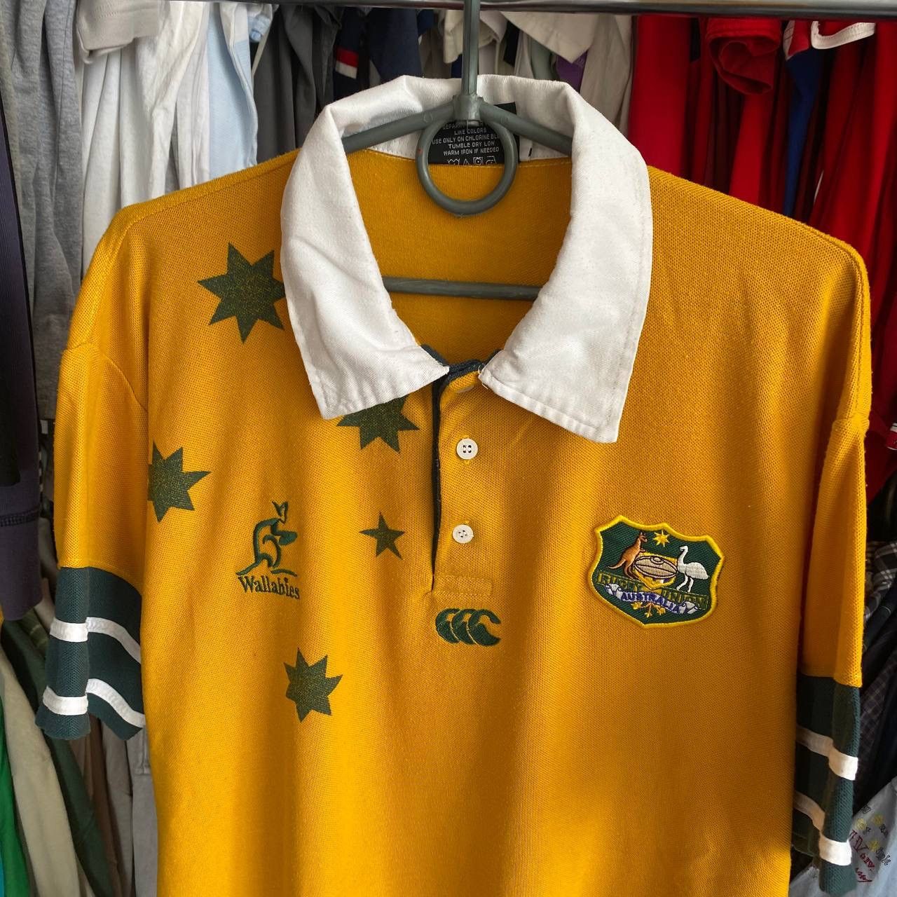 Rugby Ralph Lauren × Vintage Vintage Australia Rugby 90’s Sponsors y2k Wallabies polo Size US L / EU 52-54 / 3 - 2 Thumbnail