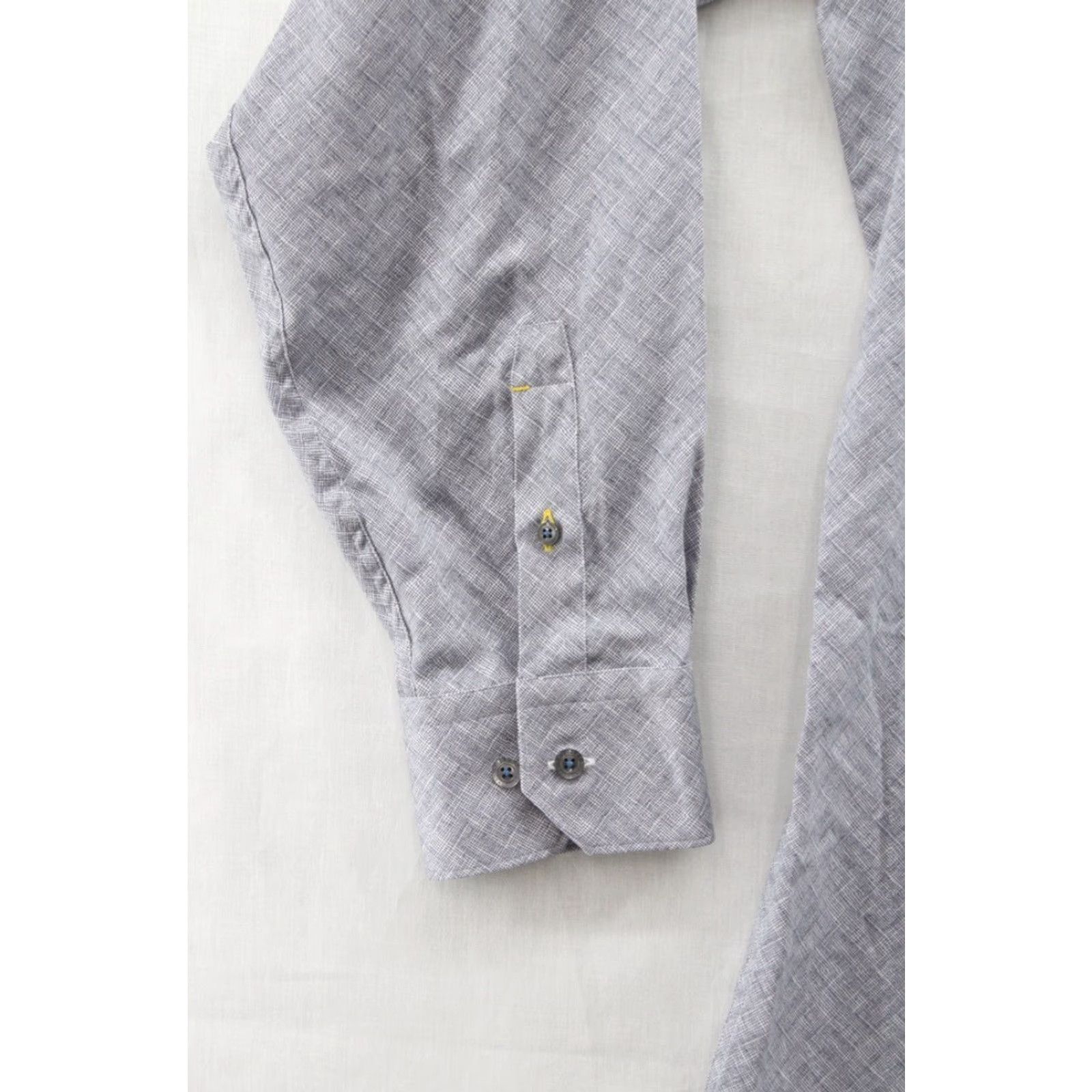 Robert Talbott Robert Talbott Tailored shirt Blue XL Mens Subtle Basket Weave Print Preppy Dress Shirt Size US XL / EU 56 / 4 - 4 Thumbnail