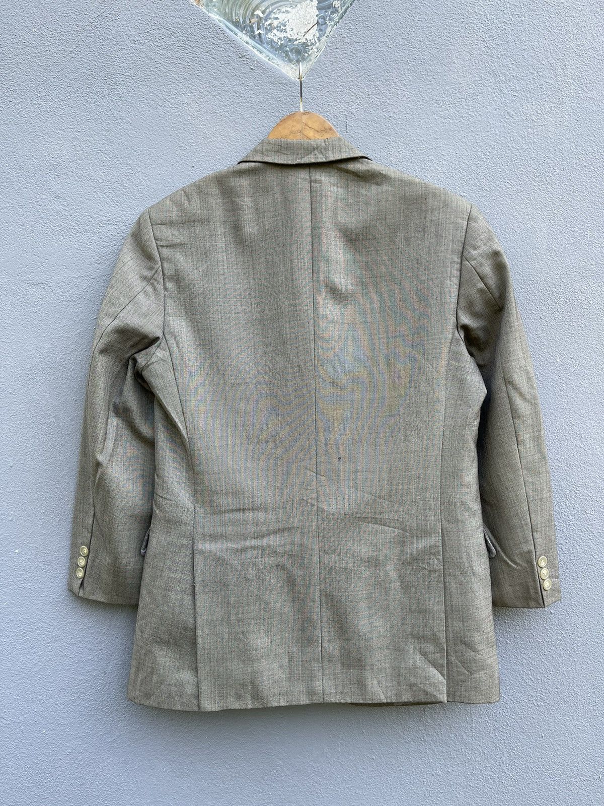 Designer Vintage Valentino World Blazer - Size 46 - Gray Herringbone Size 38L - 11 Thumbnail