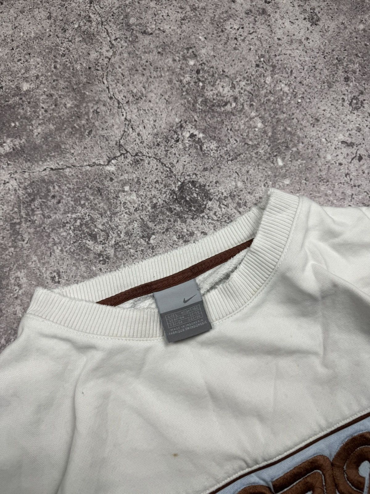 Nike 00’s Nike Cortez Y2K Distressed Swoosh Sweatshirt Baggy Size US L / EU 52-54 / 3 - 3 Thumbnail