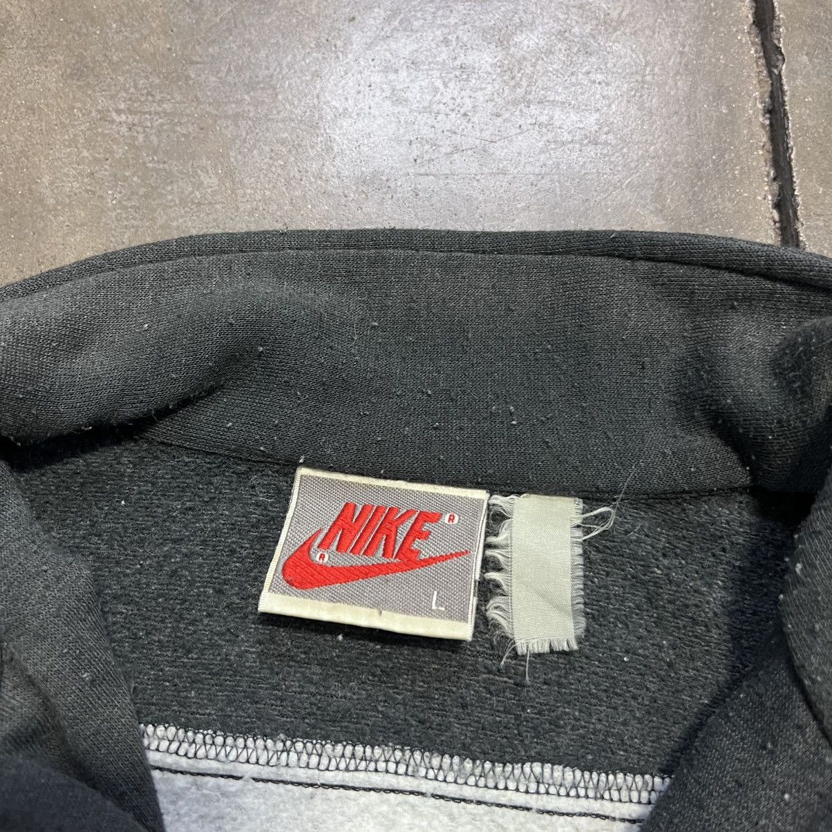 Nike × Vintage Vintage 80s Nike Zip Up Sweatshirt Track Jacket Mini Swoosh Size US XL / EU 56 / 4 - 8 Thumbnail