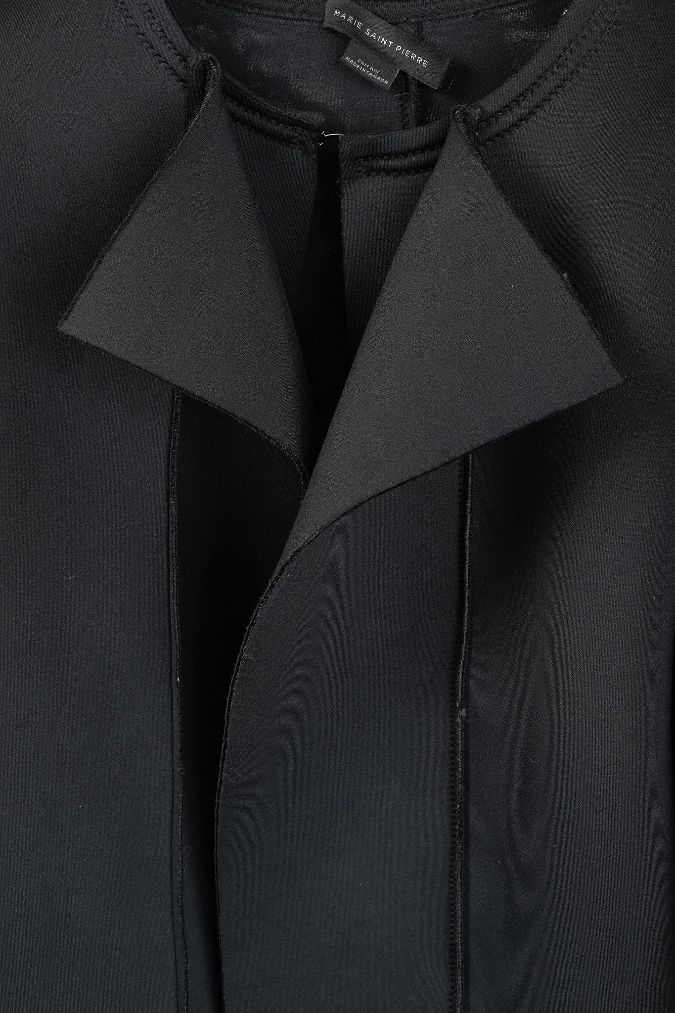 Marie Saint Pierre Marie Saint Pierre Neoprene Hook-Closure Layered-Front Coat Size M / US 6-8 / IT 42-44 - 7 Thumbnail
