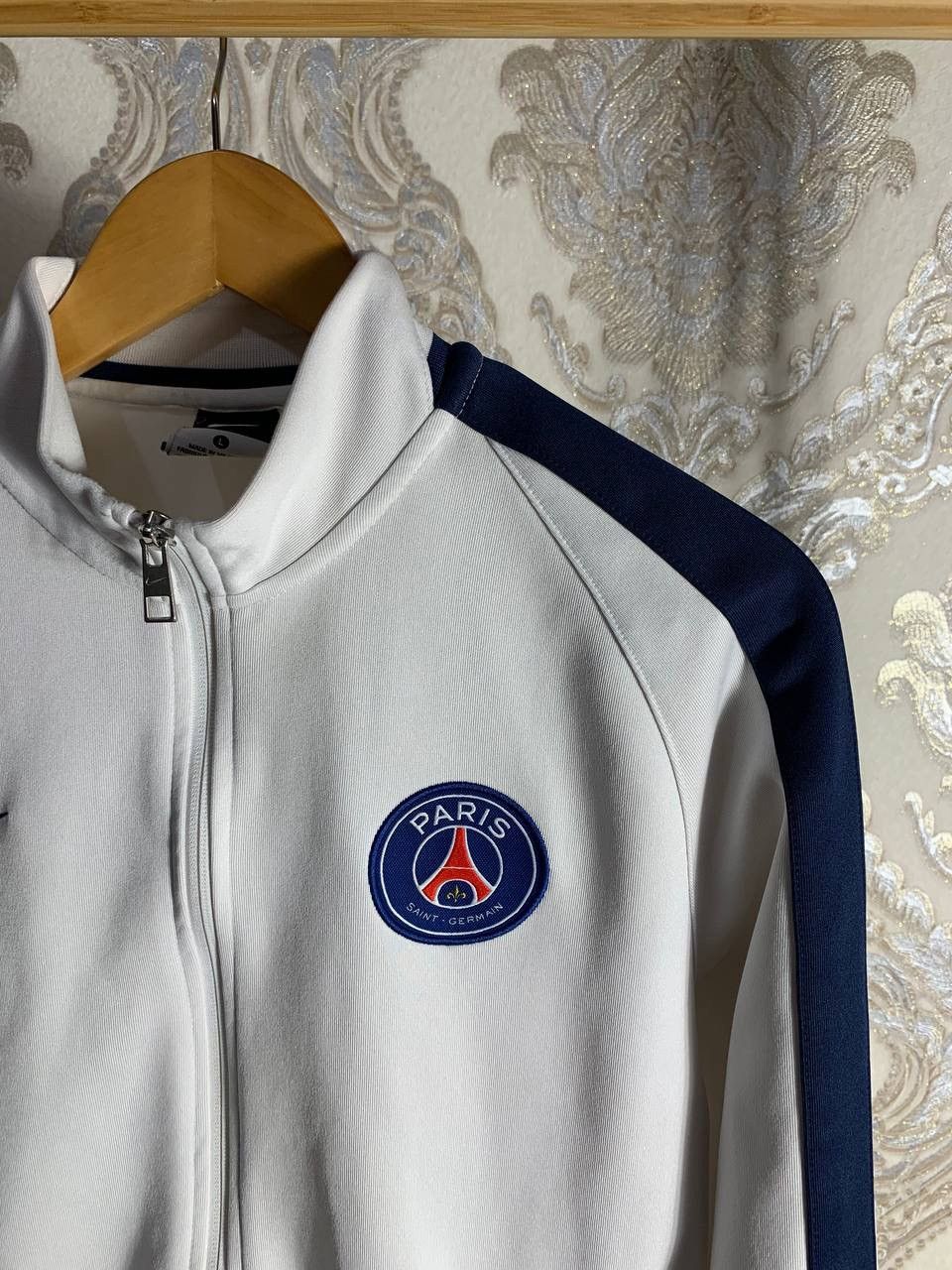 Nike × Vintage VERY RARE NIKE FC PSG PARIS FRANCE SOCCER ZIP JACKET DRILL Size US L / EU 52-54 / 3 - 2 Thumbnail