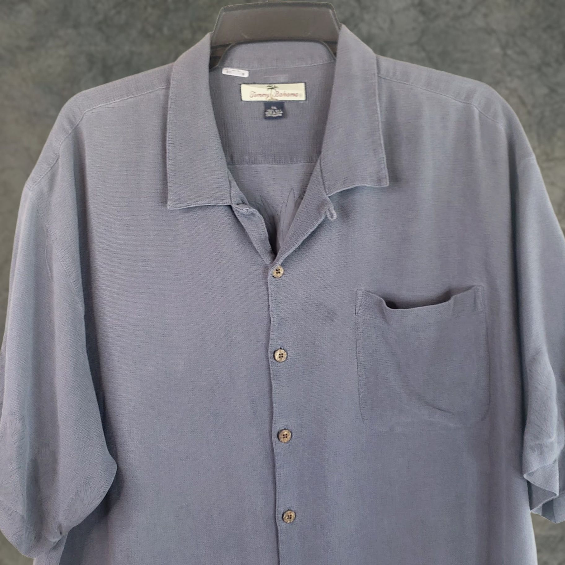 Tommy Bahama Tommy Bahama Shirt Men XXL Original Fit Silk Short Sleeve Button-Down Gray N/A 2XL Button-Up Beach Hawaiian Tropical Size US XXL / EU 58 / 5 - 1 Thumbnail