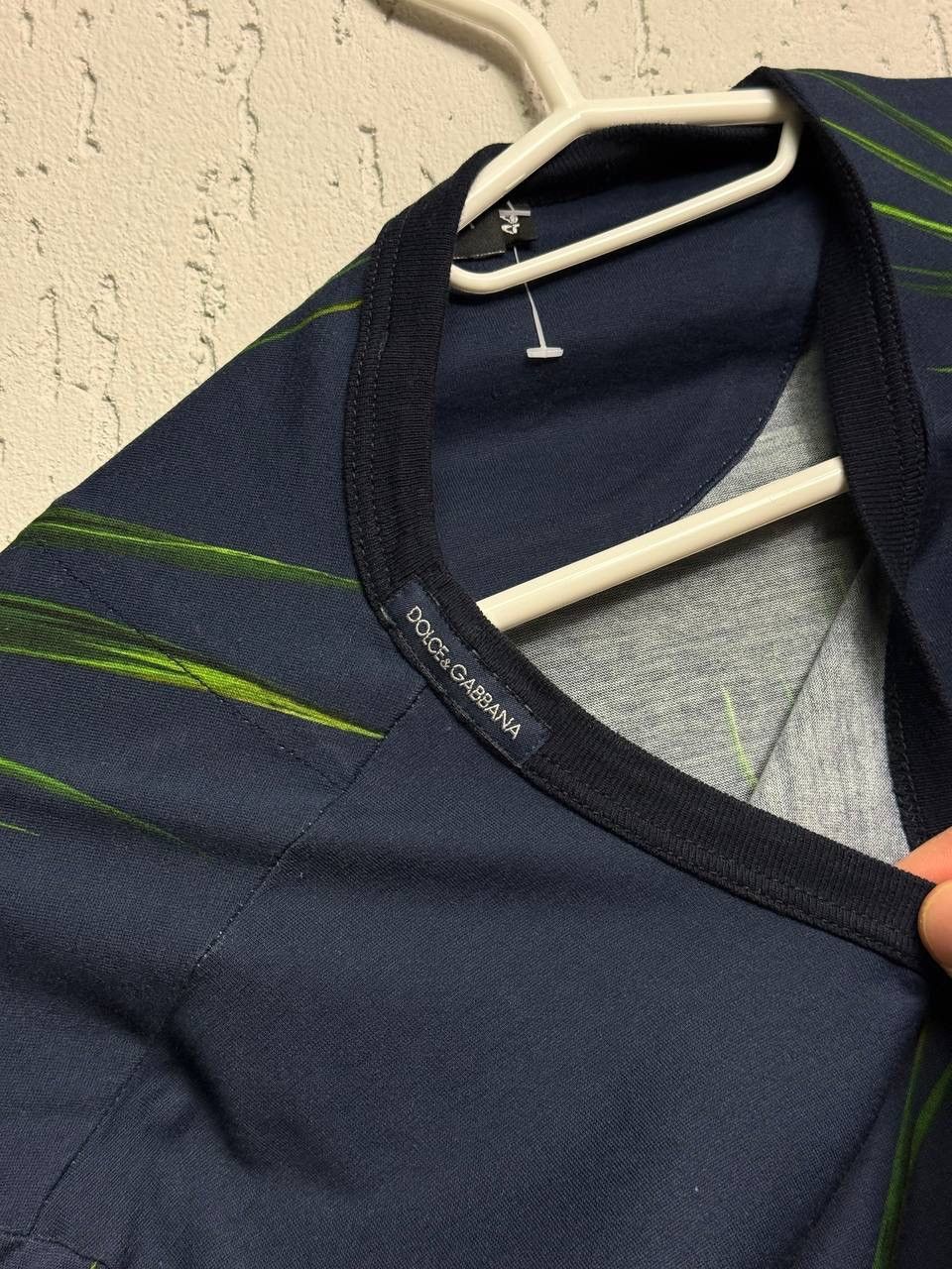 Dolce & Gabbana Dolce and Gabanna Blue t-shirt with green palm tree Size US M / EU 48-50 / 2 - 5 Thumbnail