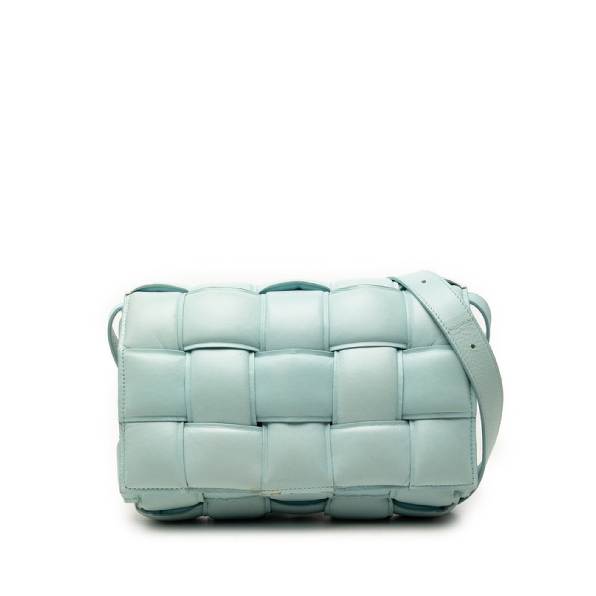 Bottega Veneta Bottega Veneta Maxi Intrecciato Padded Cassette Crossbody Shoulder Bag, Blue Leather, Women's BOTTEGAVENETA Size ONE SIZE - 1 Thumbnail