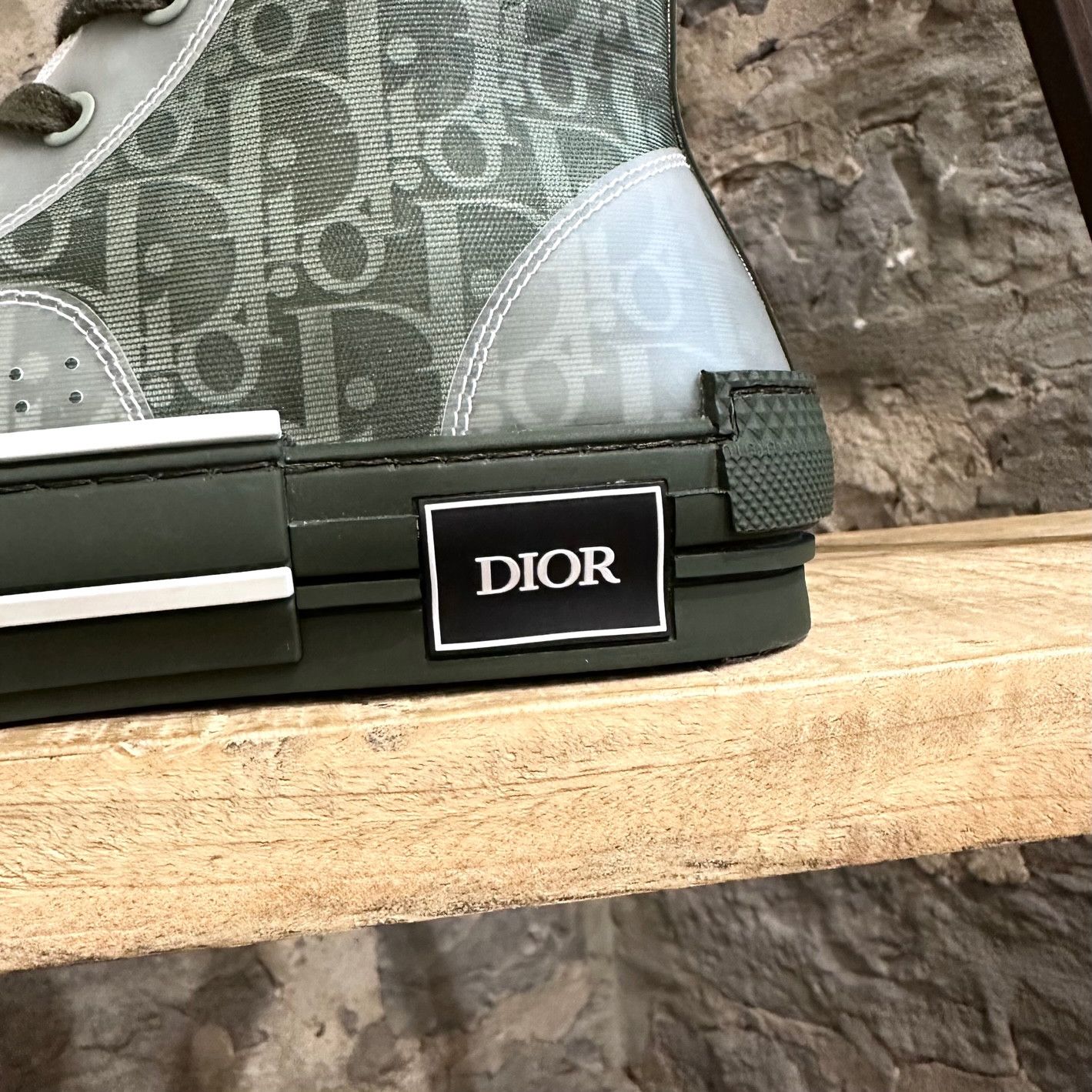 Dior Dior B23 Dark Olive Green Oblique Canvas High-top Sneakers Size US 7 / EU 40 - 6 Thumbnail