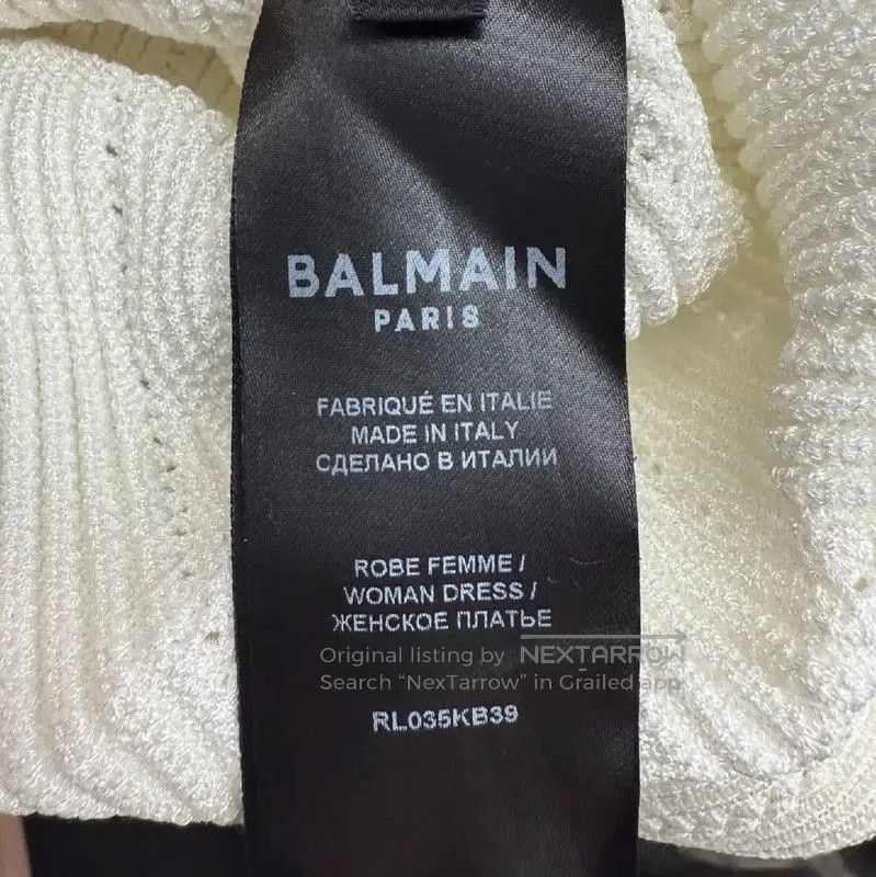 Balmain Balmain White Wool Dress Size XXL . Size XL / US 12-14 / IT 48-50 - 3 Thumbnail