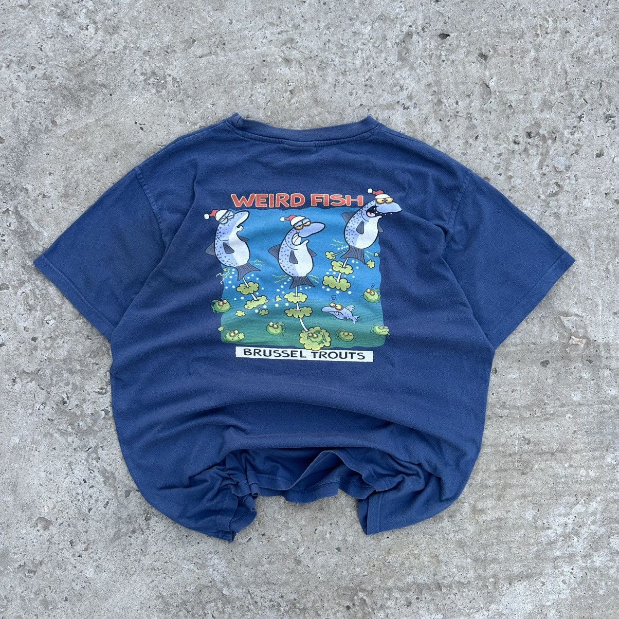 Cartoon Network Vintage Cartoon Weird Fish T-shirts Brussels Trouts Y2K 00s Size US L / EU 52-54 / 3 - 1 Thumbnail