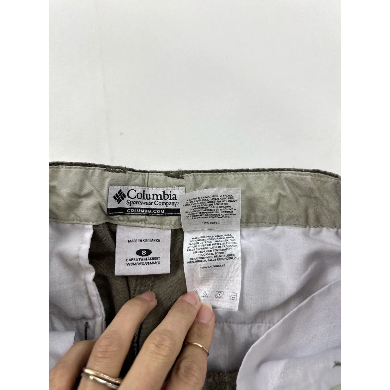 Vintage Columbia Hiking Capri Pants Womens 8 Regular Brown -2 Size 30" / US 8 / IT 44 - 3 Thumbnail