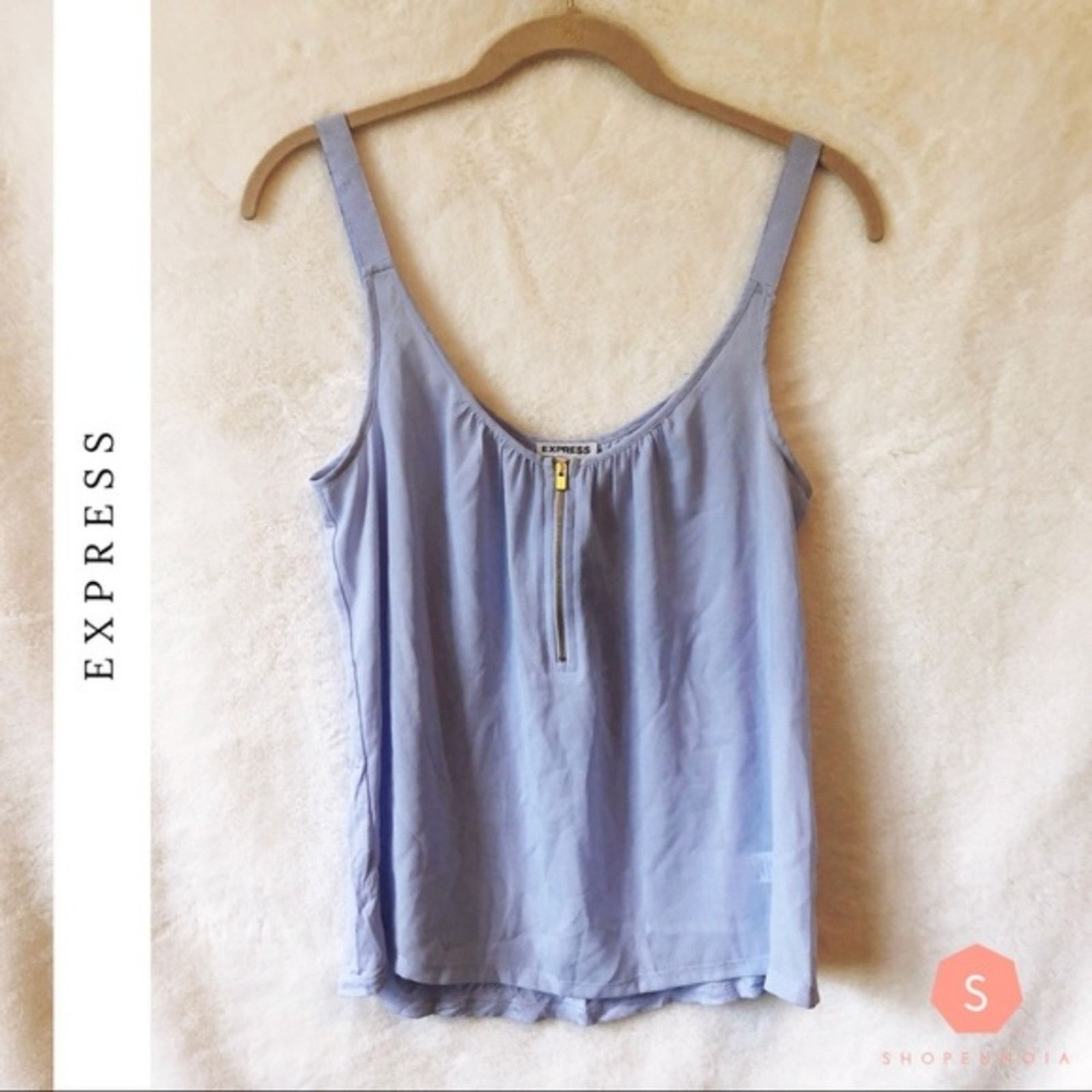 Express Express Lavender Front Zip Tank Size S / US 4 / IT 40 - 6 Thumbnail