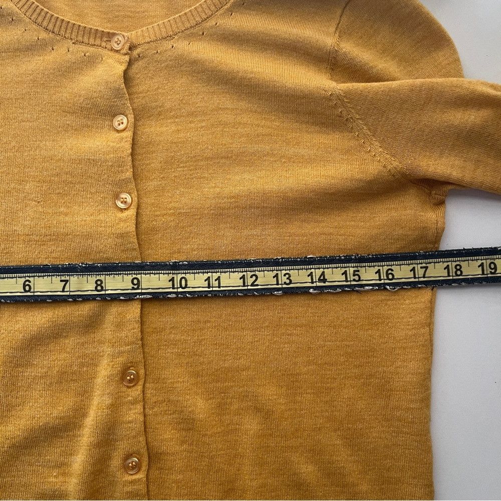 Designer The Limited Lightweight Crewneck Cardigan Yellow Large Size L / US 10 / IT 46 - 7 Thumbnail