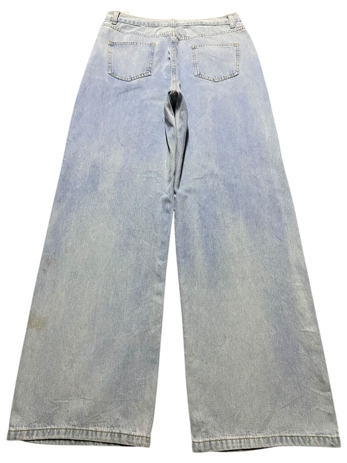 Japanese Brand Dazy Wide Leg Light Wash Jeans Minimalist Korean Style Size US 30 / EU 46 - 2 Thumbnail