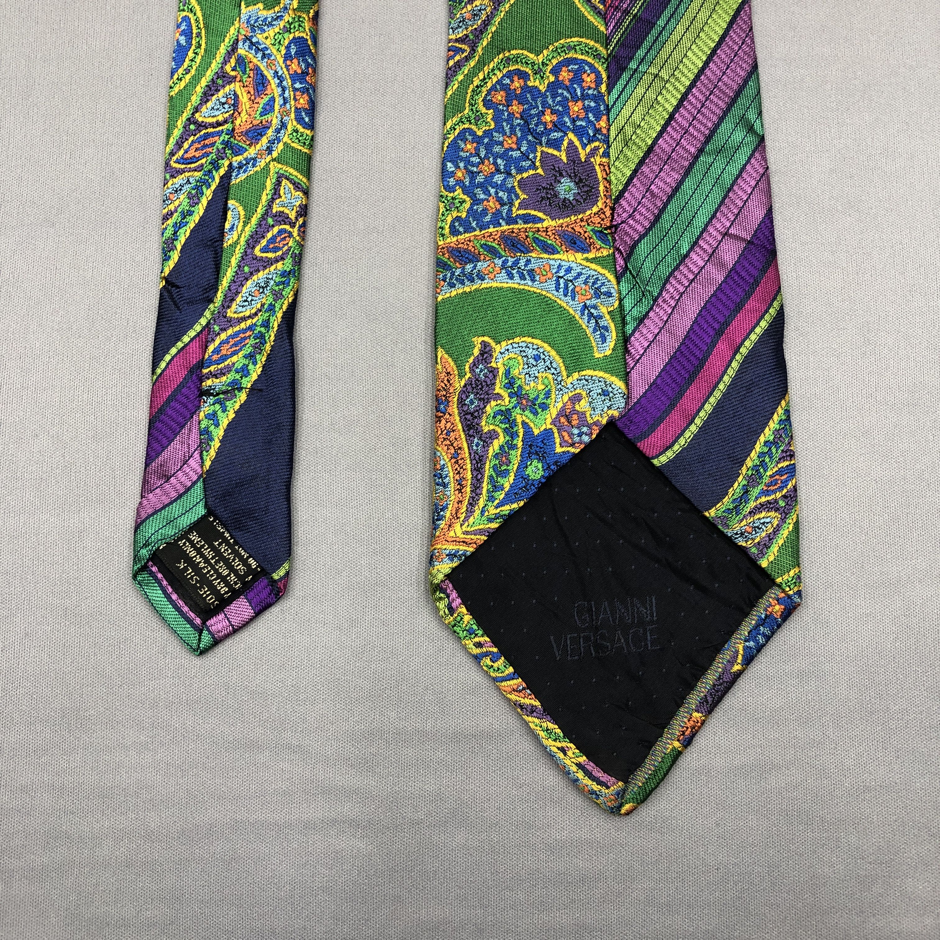 Versace Vintage Gianni Versace SILK Necktie Cravate Silk Neck Tie Size ONE SIZE - 2 Thumbnail
