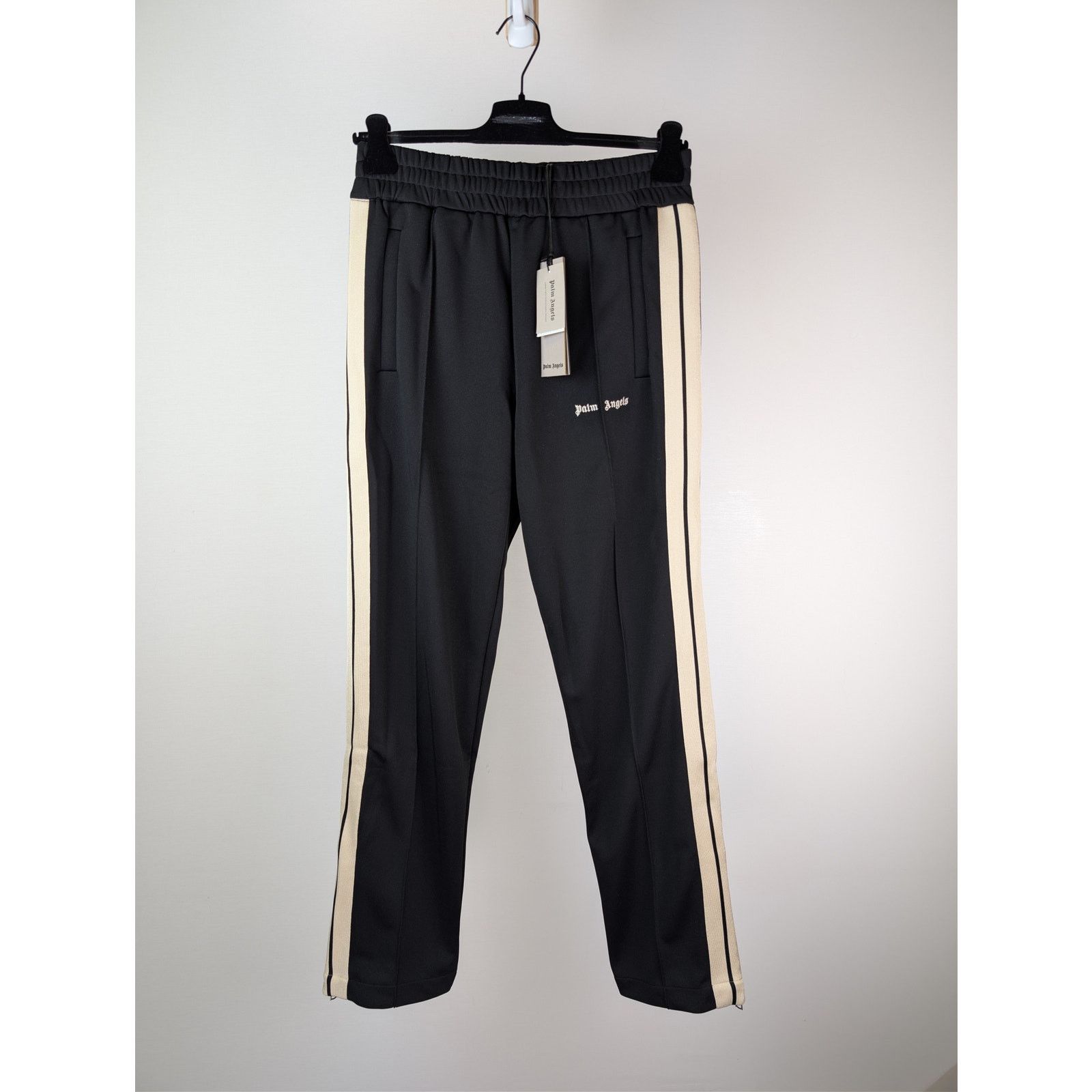 Palm Angels o1rshd1 Q:2 / Classic Logo Track Pants in Black / Off-White Size US 36 / EU 52 - 1 Thumbnail