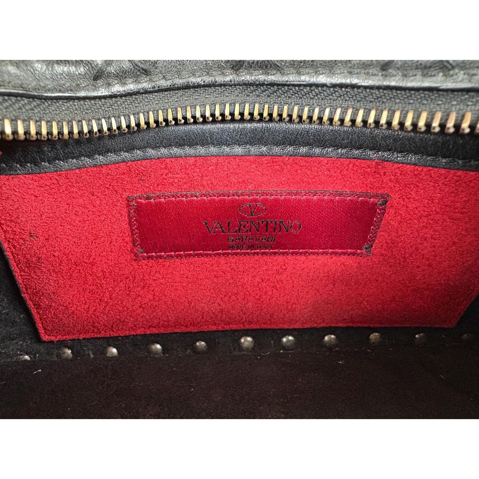 Valentino Authentic Valentino Garavani Black Leather Spike Crossbody Size ONE SIZE - 11 Thumbnail