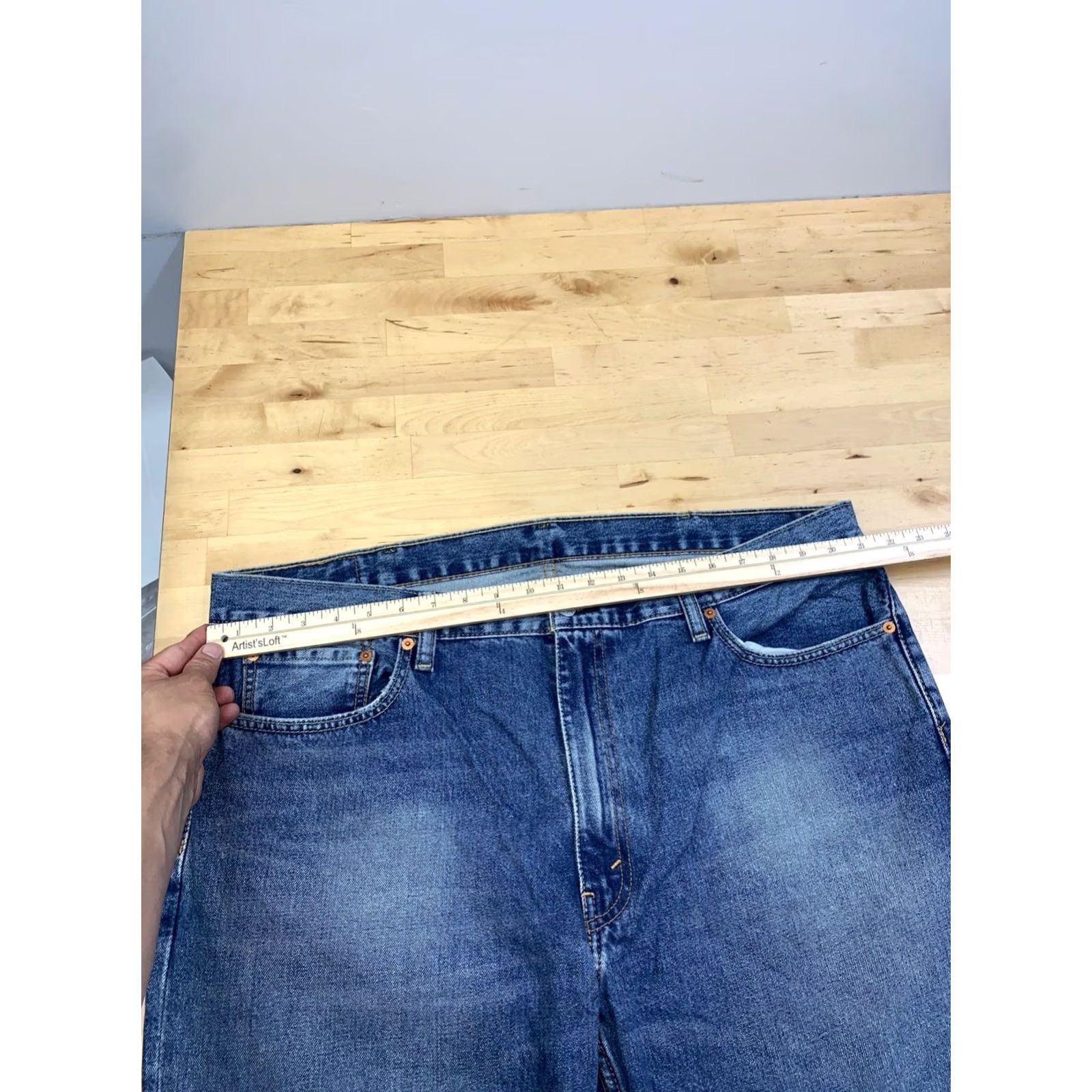 Levi's Levi's 559 Jeans Men 42x30 Blue Denim 5-Pocket Straight Relaxed Regular Waist 42 Inseam 29 Size US 42 / EU 58 - 7 Thumbnail