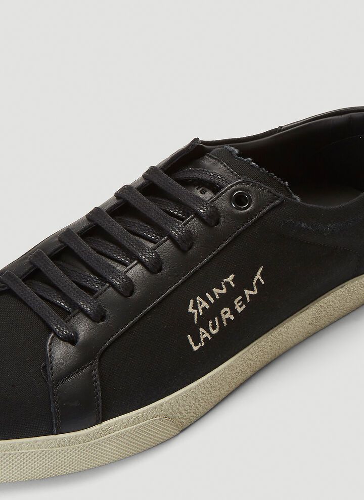 Saint Laurent Paris o1bcso1str1224 Court Classic Sl/06 Sneakers in Black Size US 10.5 / EU 43-44 - 5 Thumbnail
