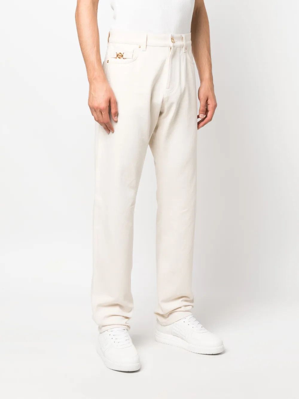 Versace o1y0425 Denim Pant in Beige Size US 32 / EU 48 - 3 Thumbnail