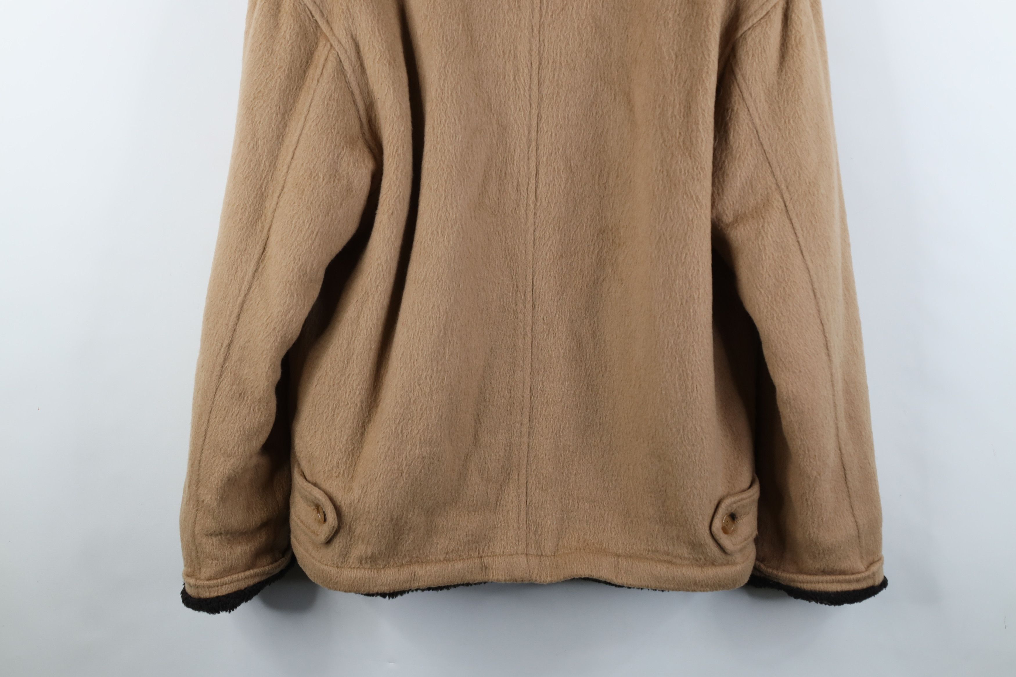 Express Vintage 90s Express Lined Mohair Wool Blend Jacket Beige Size S / US 4 / IT 40 - 14 Thumbnail