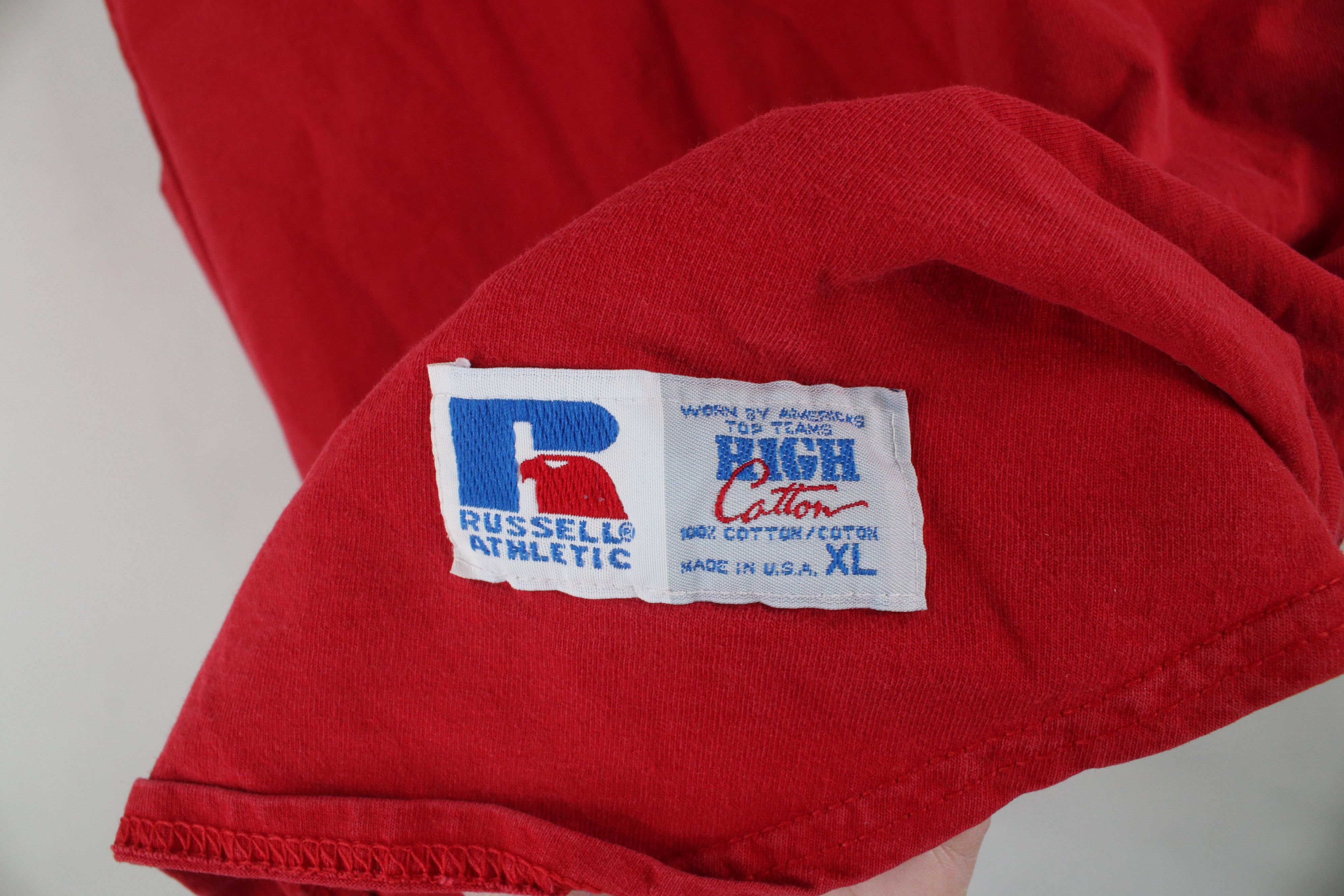 Russell Athletic × Vintage Vintage 90s Russell Athletic Heavy Cotton Tank Top T-Shirt Size US XL / EU 56 / 4 - 4 Thumbnail