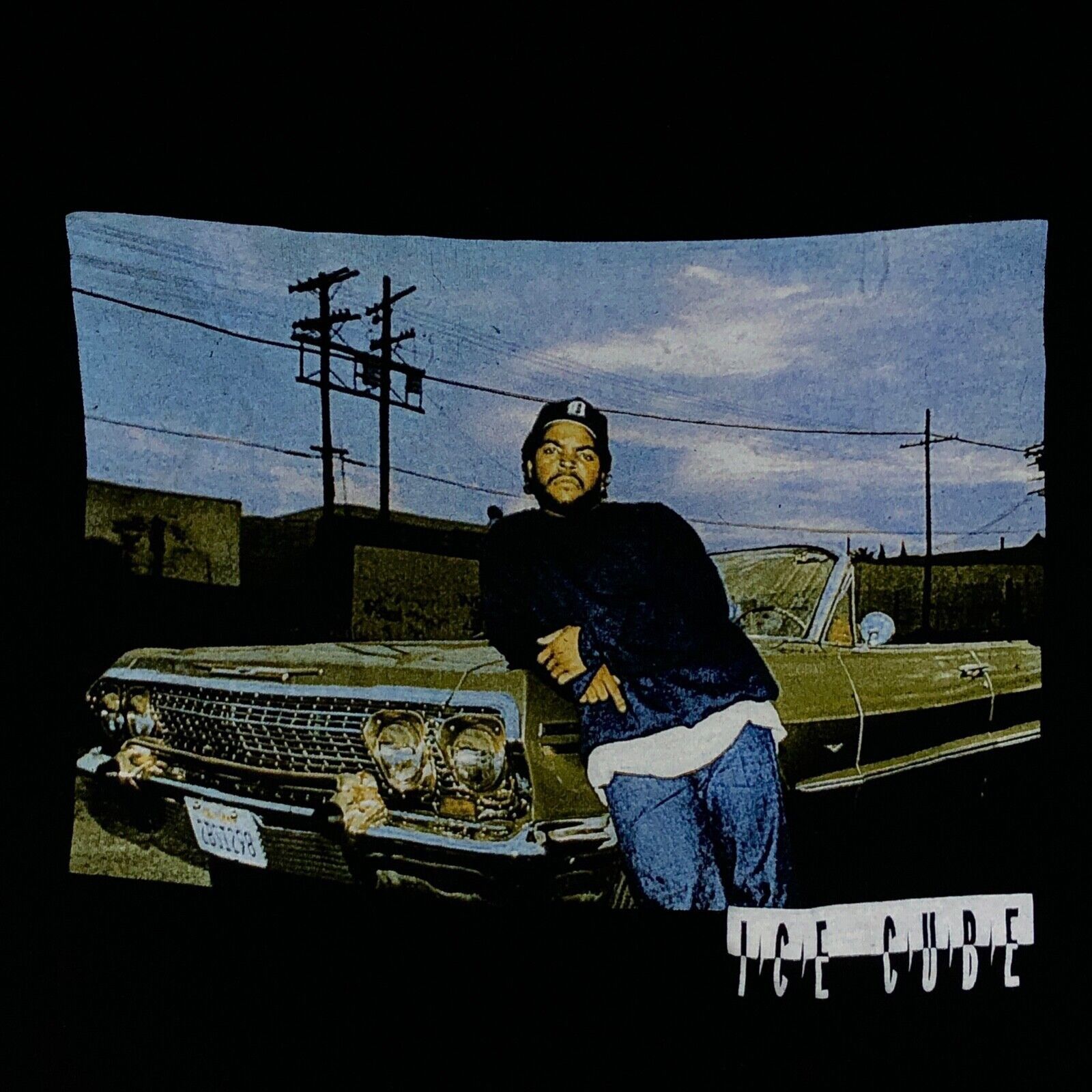 Vintage Ice Cube Lowrider Photo Black Tee T Shirt Size XL B2 Size US XL / EU 56 / 4 - 2 Thumbnail