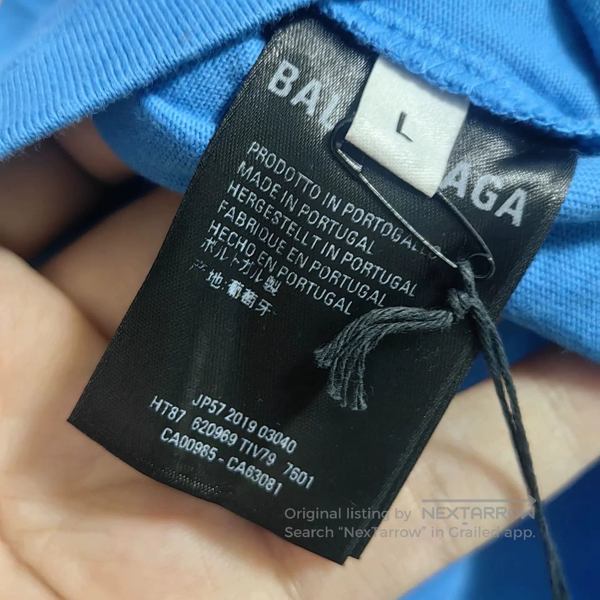 Balenciaga Balenciaga BCA Blue Short Sleeve T-shirt L. Size US L / EU 52-54 / 3 - 2 Thumbnail