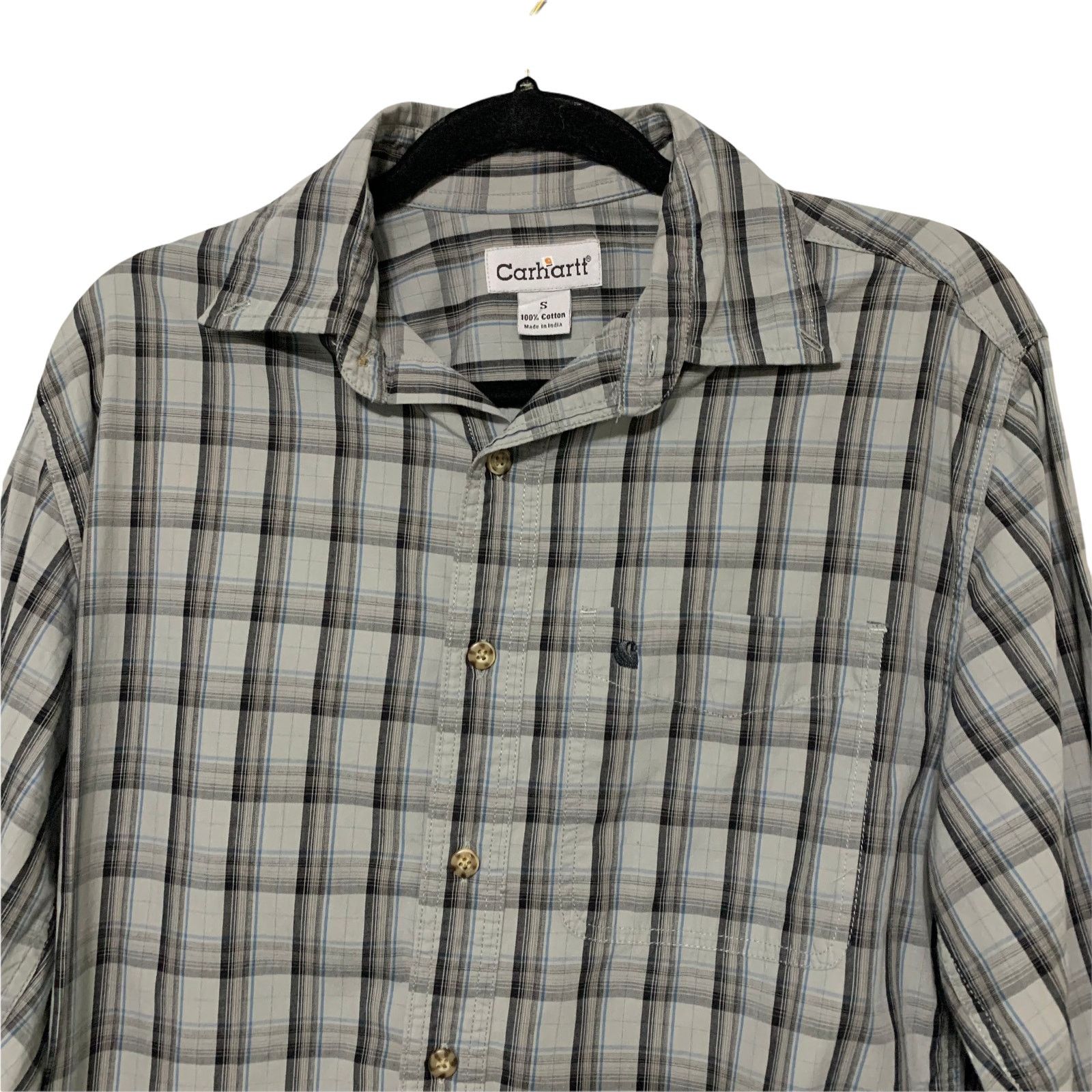 Carhartt Carhartt Plaid Gray Button Down Small Work Shirt Workwear Size US S / EU 44-46 / 1 - 2 Thumbnail