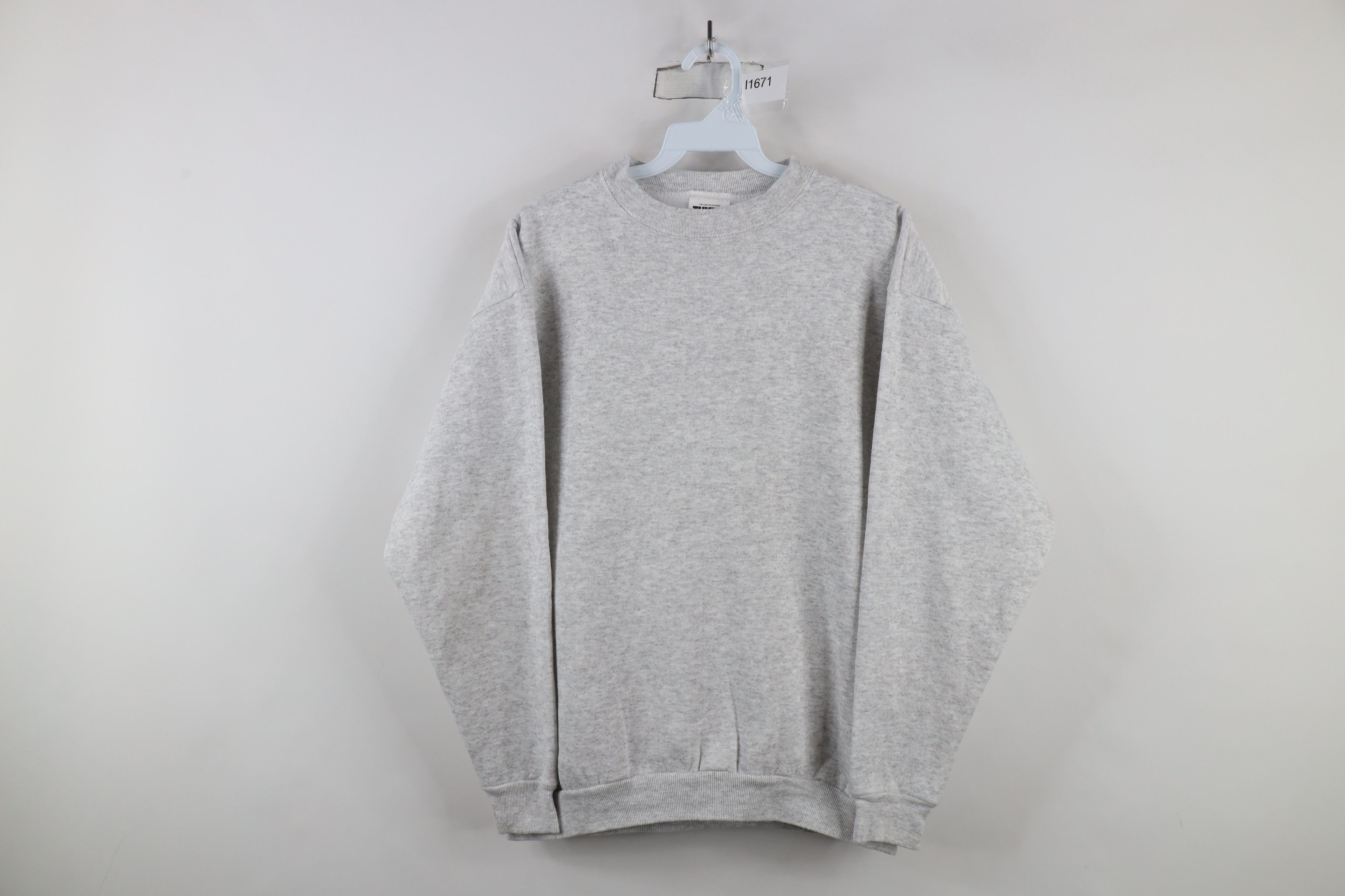Vintage Vintage 90s Streetwear Crewneck Sweatshirt Heather Gray USA Size US M / EU 48-50 / 2 - 1 Thumbnail