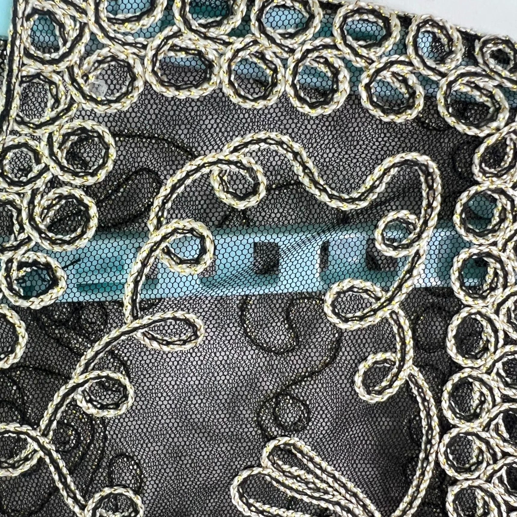 Vintage Sophie Chang Studio Blouse Womens S Gold Sheer Embroidered Floral Brocade Designer Formal Party Size S / US 4 / IT 40 - 3 Thumbnail
