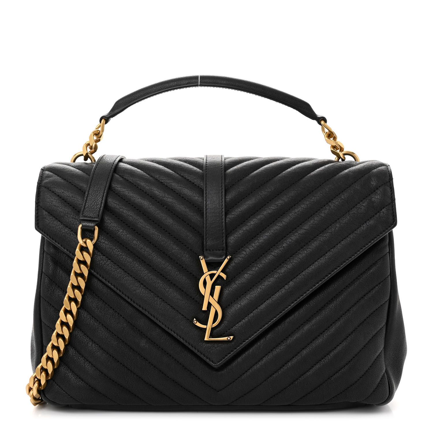 Saint Laurent Paris o1b1hav110924 Size: OS / College Large Leather Bag in Black Size ONE SIZE - 1 Thumbnail