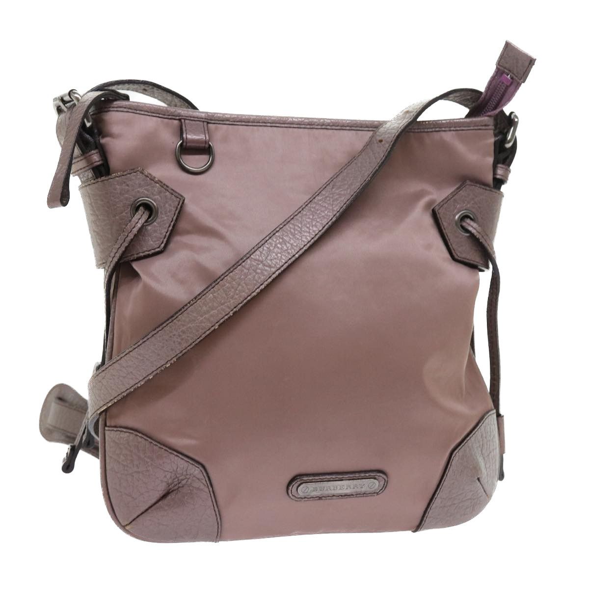 image of Burberry Shoulder Bag Nylon Purple Auth Bs8714, Women's