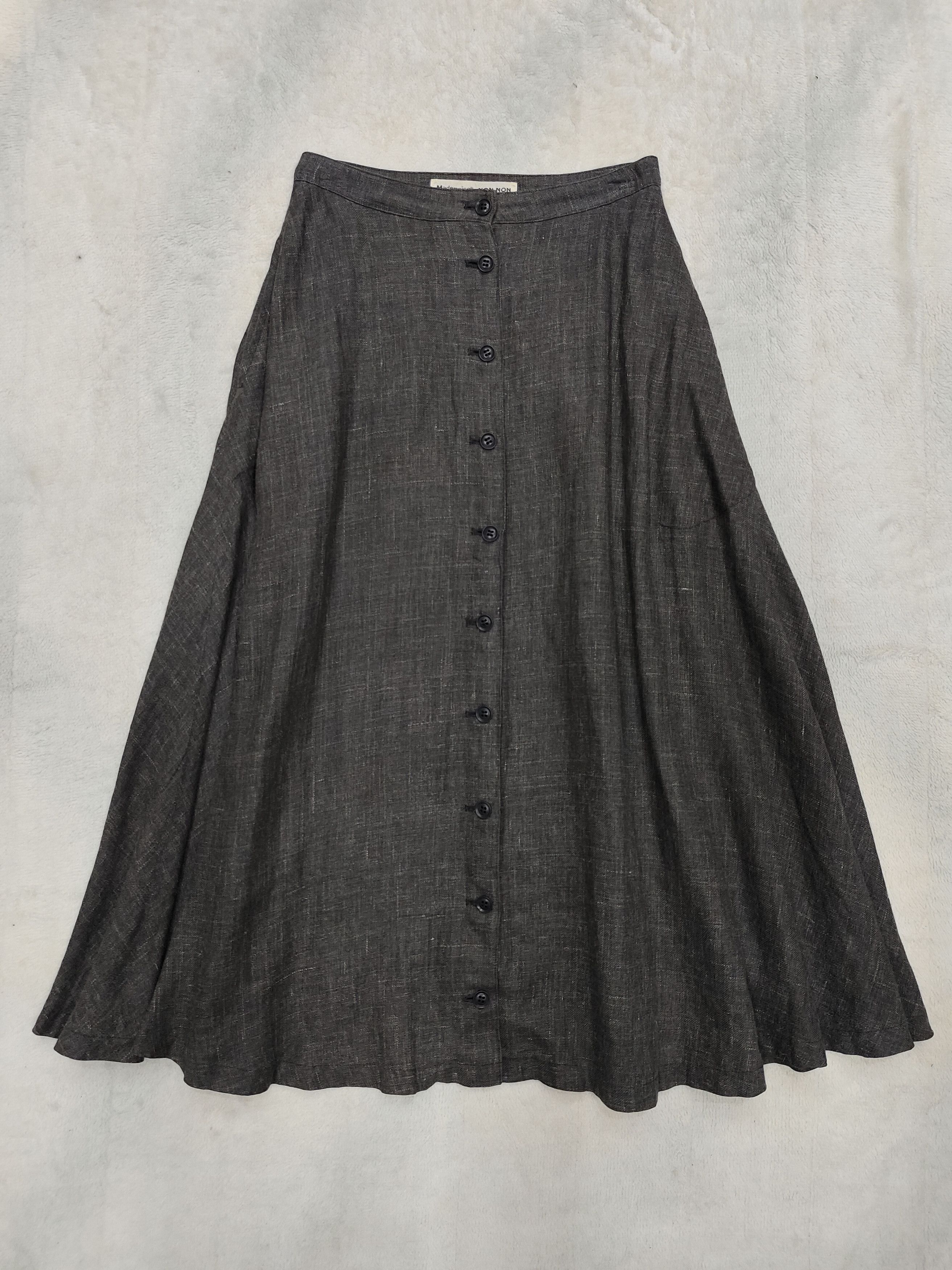 Mademoiselle Non Non 🇯🇵 Vtg Mademoiselle Non Non Flare Maxi Skirt Size 28" / US 6 / IT 42 - 4 Thumbnail