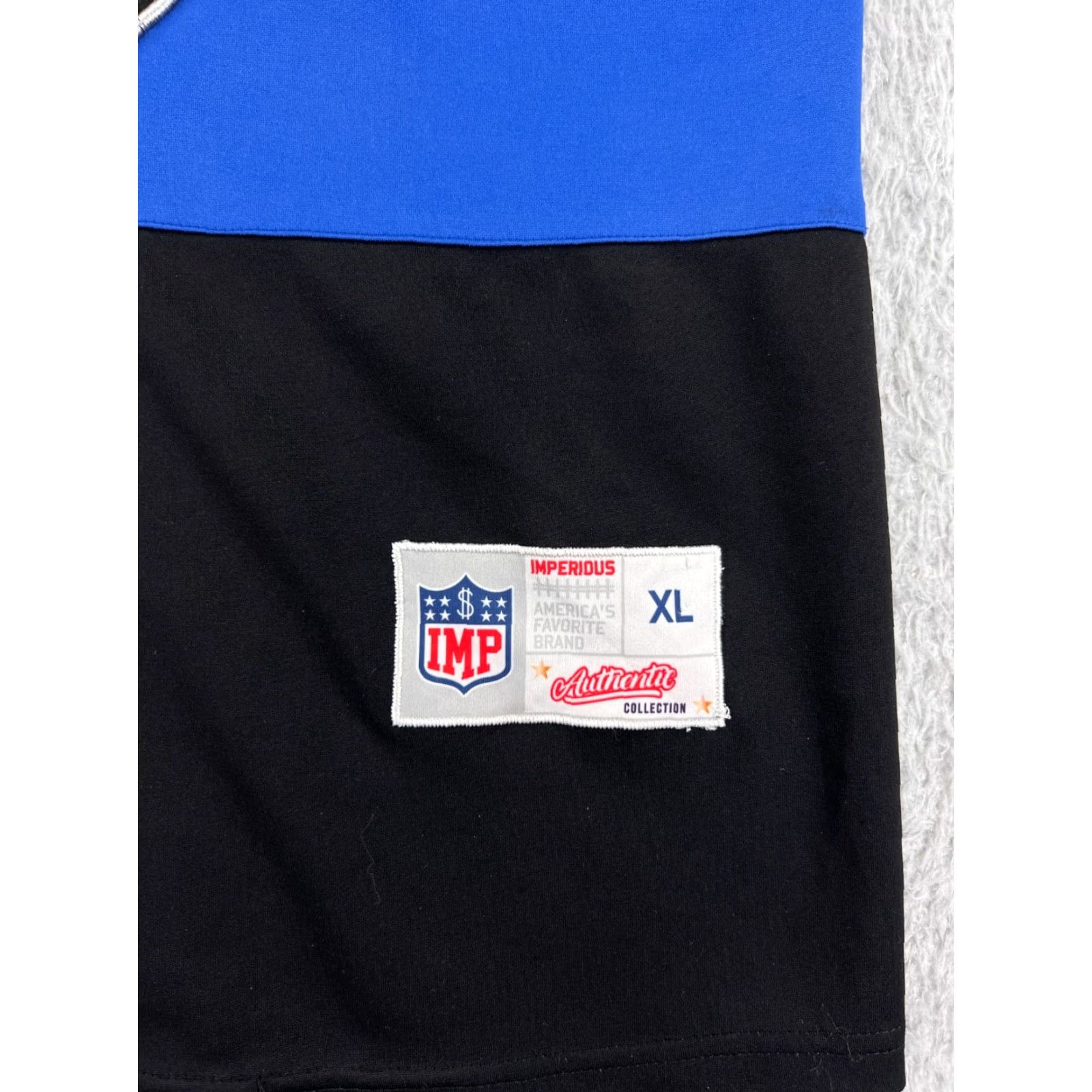 Vintage VINTAGE Imperious Jersey Mens L Blue Black G Wreck-Crew 90s Hip Hop Button-Up Short Sleeve Polyester Casual Shirt Size US L / EU 52-54 / 3 - 4 Thumbnail