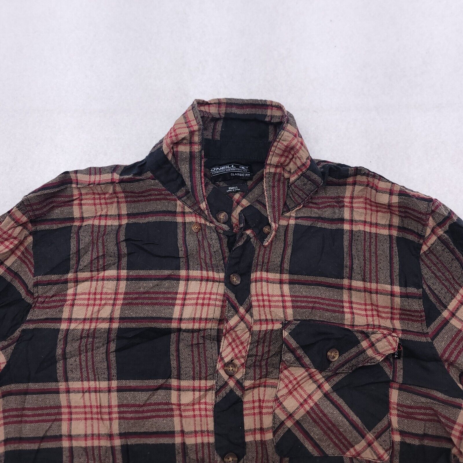 O'Neill O'Neill Tartan Flannel Shirt Mens Size Small S Black Brown Size US S / EU 44-46 / 1 - 1 Thumbnail