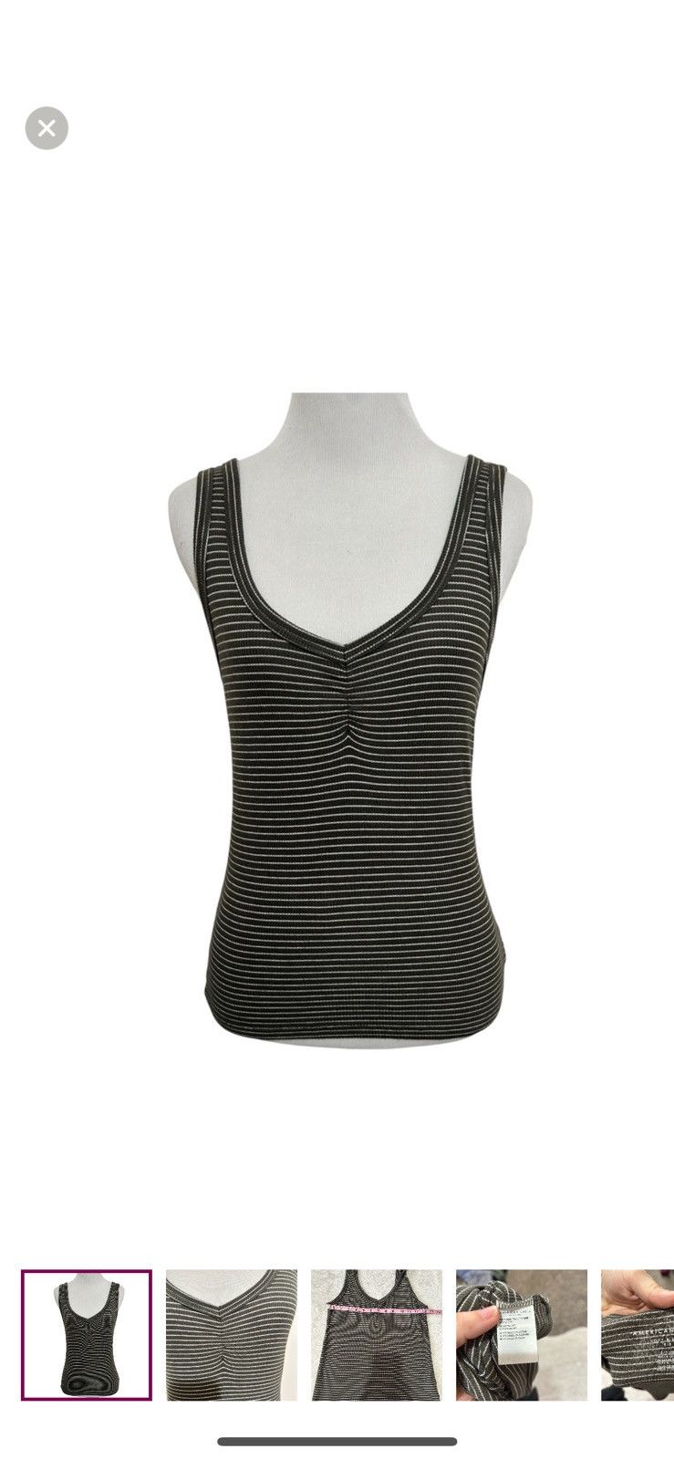 American Eagle Outfitters American eagle outfitters small striped ribbed tank top Size S / US 4 / IT 40 - 1 Thumbnail
