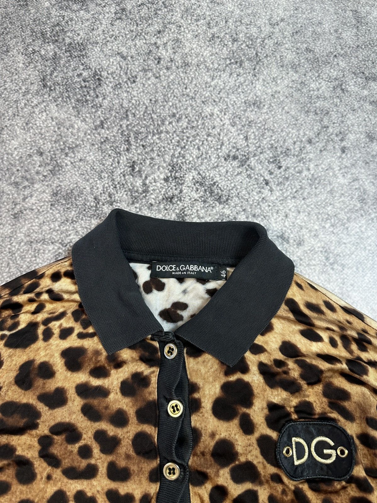 Dolce & Gabbana Y2K vintage Dolce&Gabbana Leopard Polo Long Streetwear Rare Size L / US 10 / IT 46 - 3 Thumbnail
