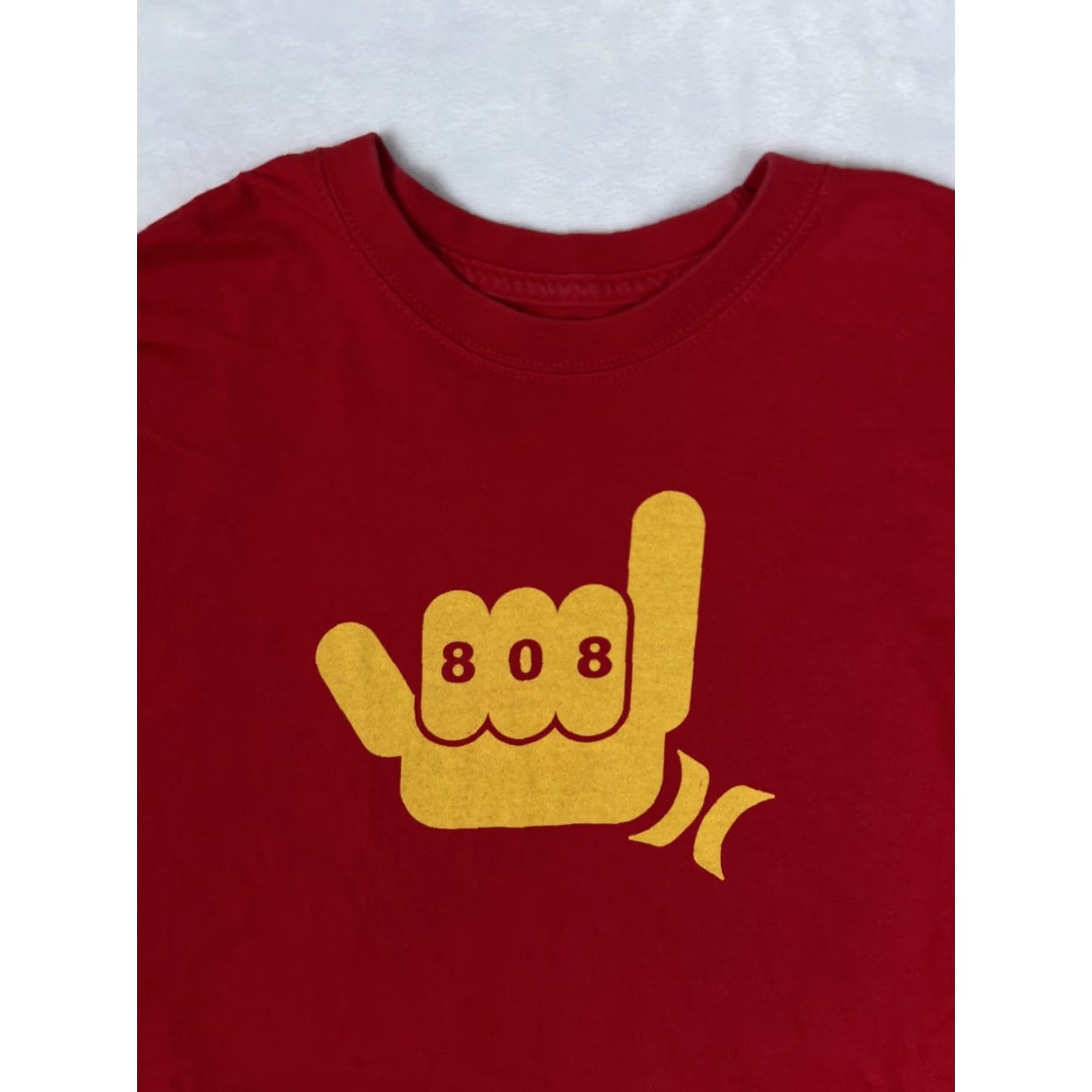 Hurley VINTAGE Hurley T-Shirt Hawaii 808 Shaka Logo Y2K Cyber Surf 90s Grunge Red Men L XL Shaka Logo T-Shirt Mens High Search Keywords Size US L / EU 52-54 / 3 - 2 Thumbnail