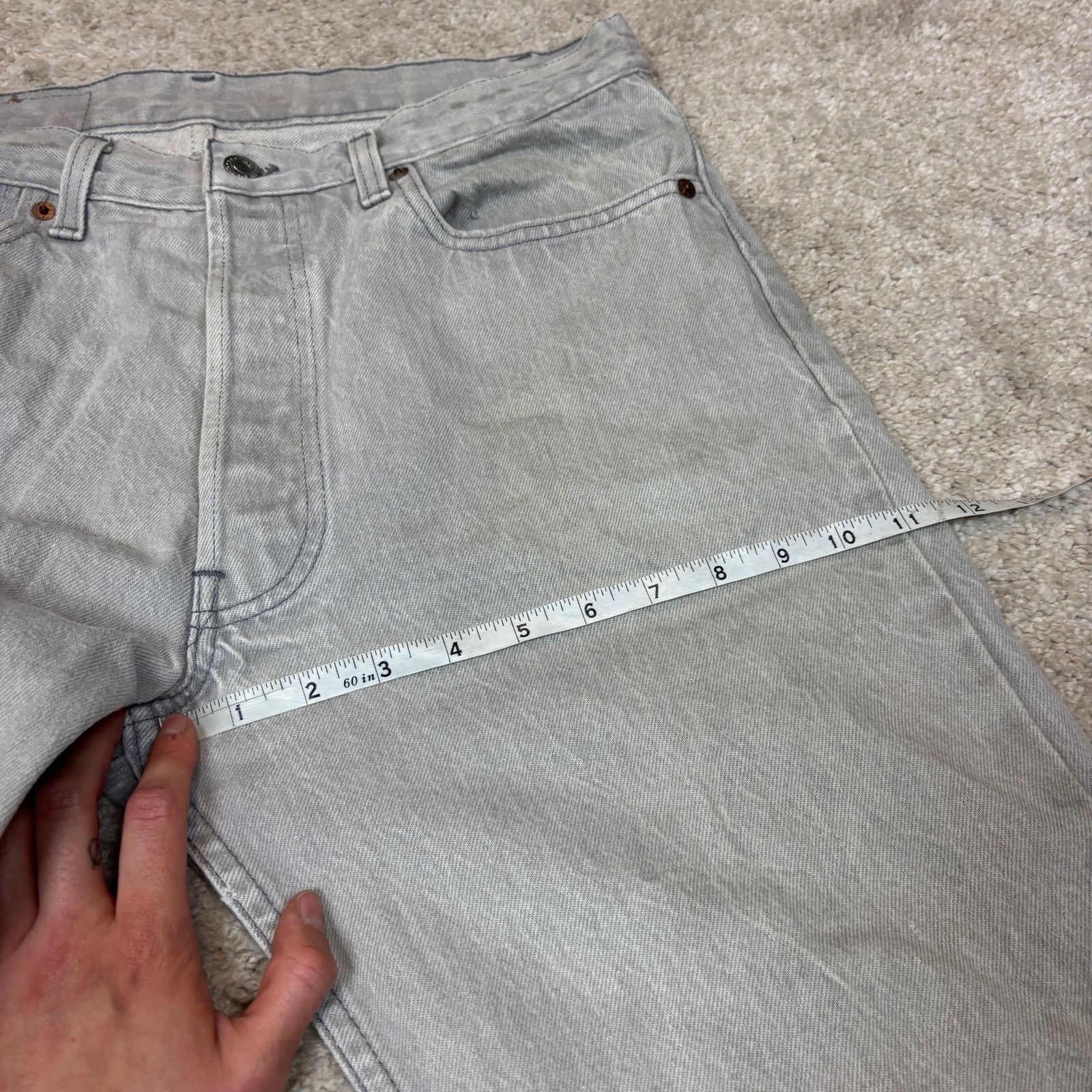 Levi's Vintage 80s Levi's 501 Distressed Straight Leg Jeans 32x31 Size US 32 / EU 48 - 7 Thumbnail