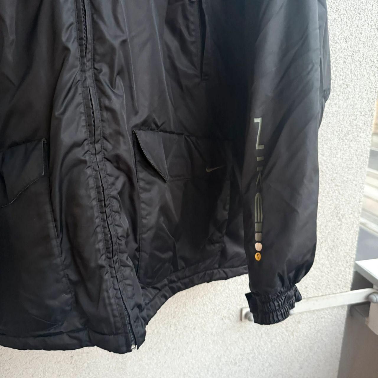 Nike Nike Vintage 90s Jacket Black Yellow Retro Spellout Size US XL / EU 56 / 4 - 4 Thumbnail