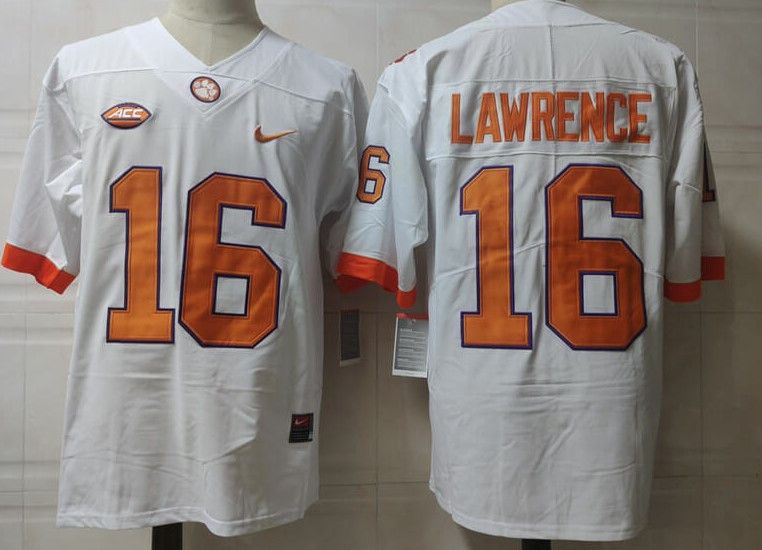 Other Men's Clemson Tigers #16 Trevor Lawrence Football Jersey Size US S / EU 44-46 / 1 - 3 Thumbnail