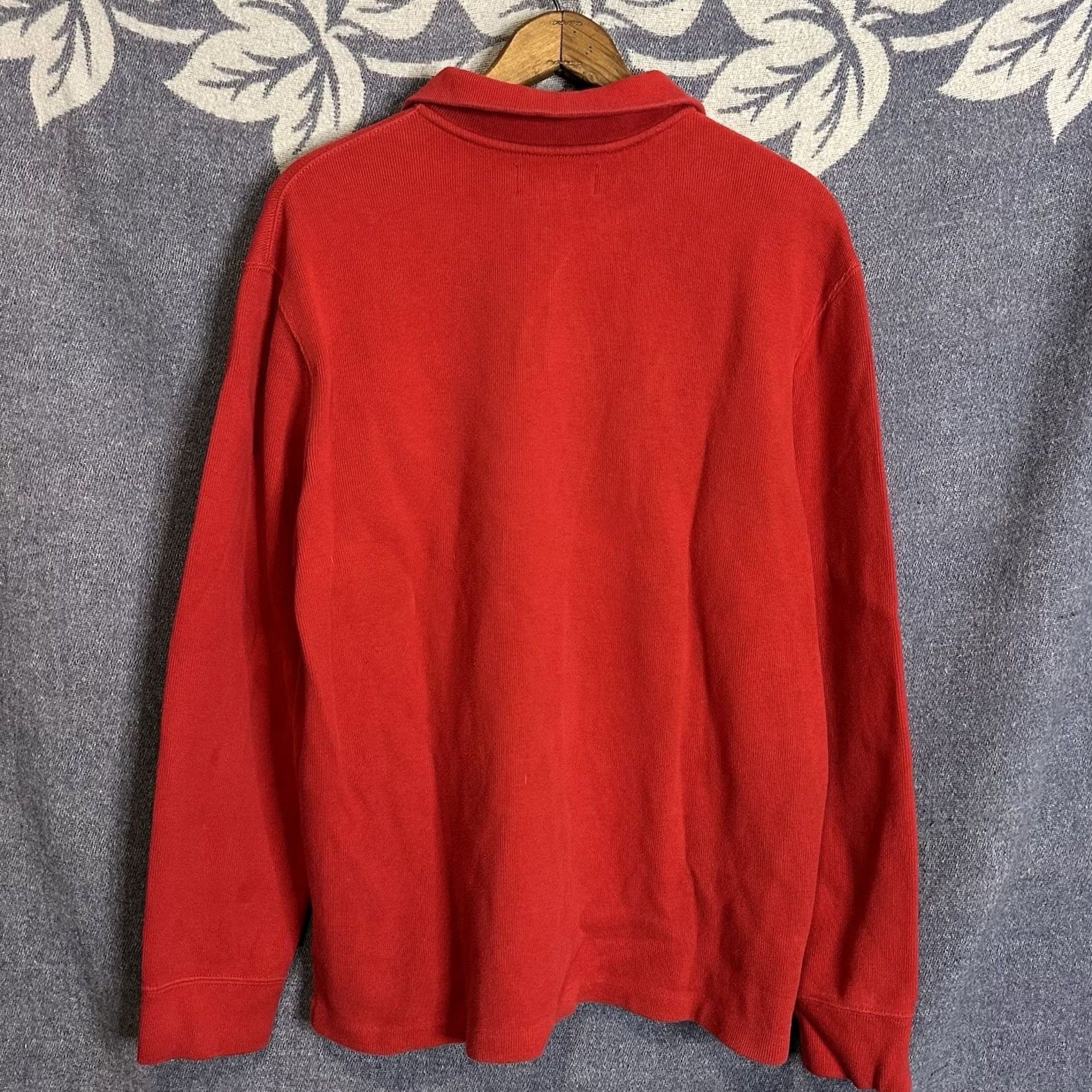 Polo Ralph Lauren VINTAGE Polo Ralph Lauren Red Quarter Zip Sweater Men’s L Solid Knit Logo Pullover 90s Preppy Mens Size US L / EU 52-54 / 3 - 5 Thumbnail