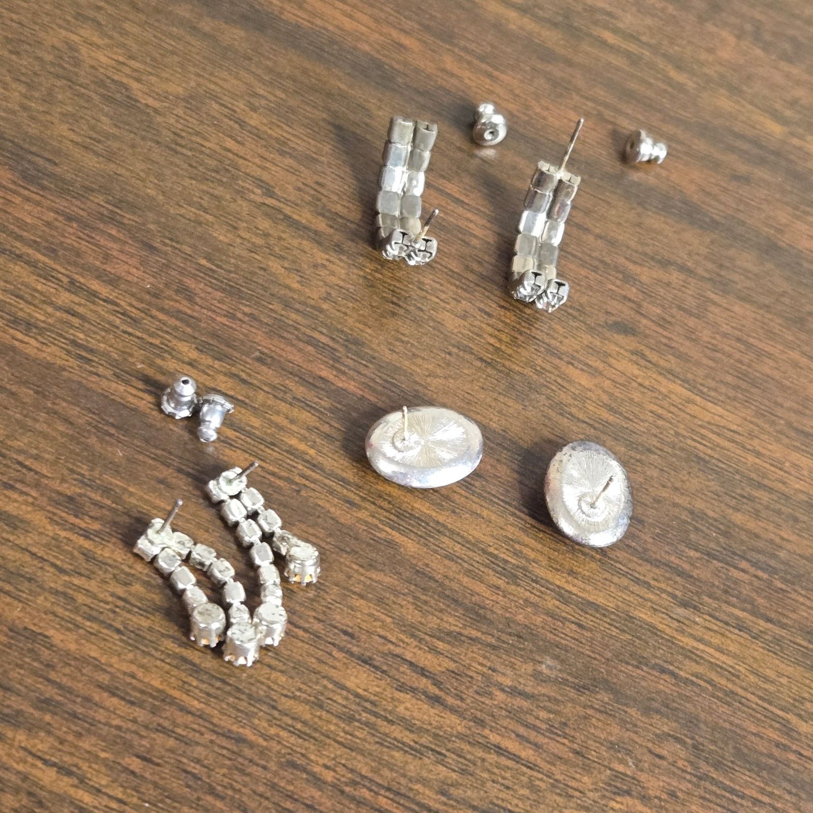 Vintage Vintage Rhinestone Stud Earring Lot - Pierced Posts Fab Size ONE SIZE - 8 Thumbnail